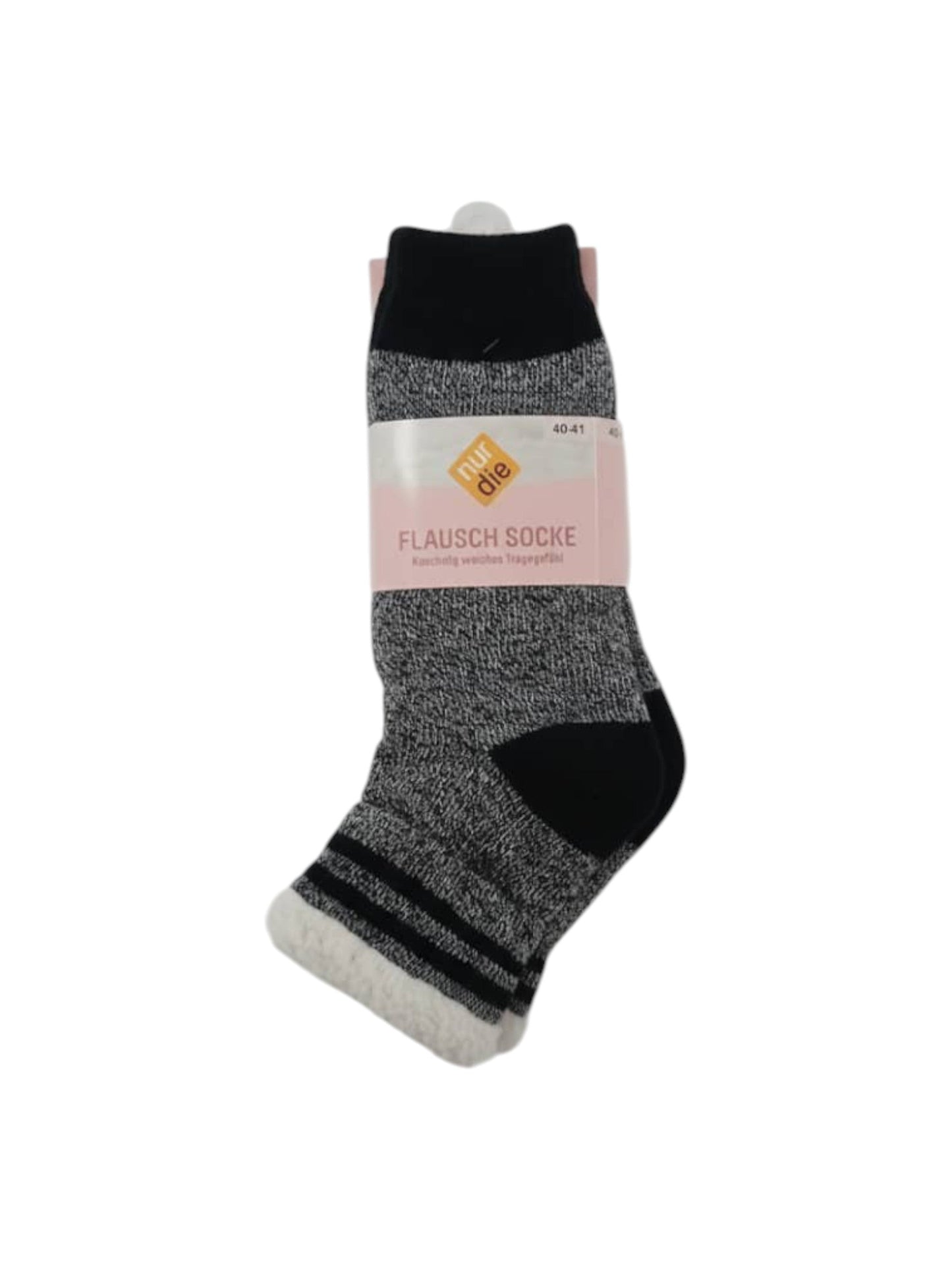 Women's Lined Knitted Socks,Black