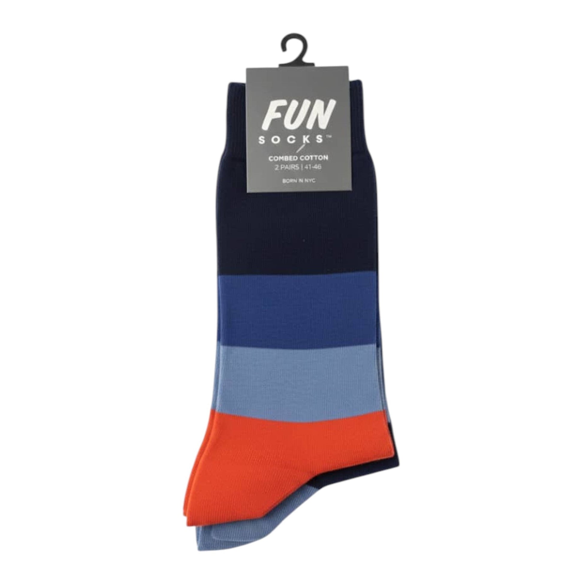 Men's Colorblocked Knitted Socks Set 2Pieces,Navy