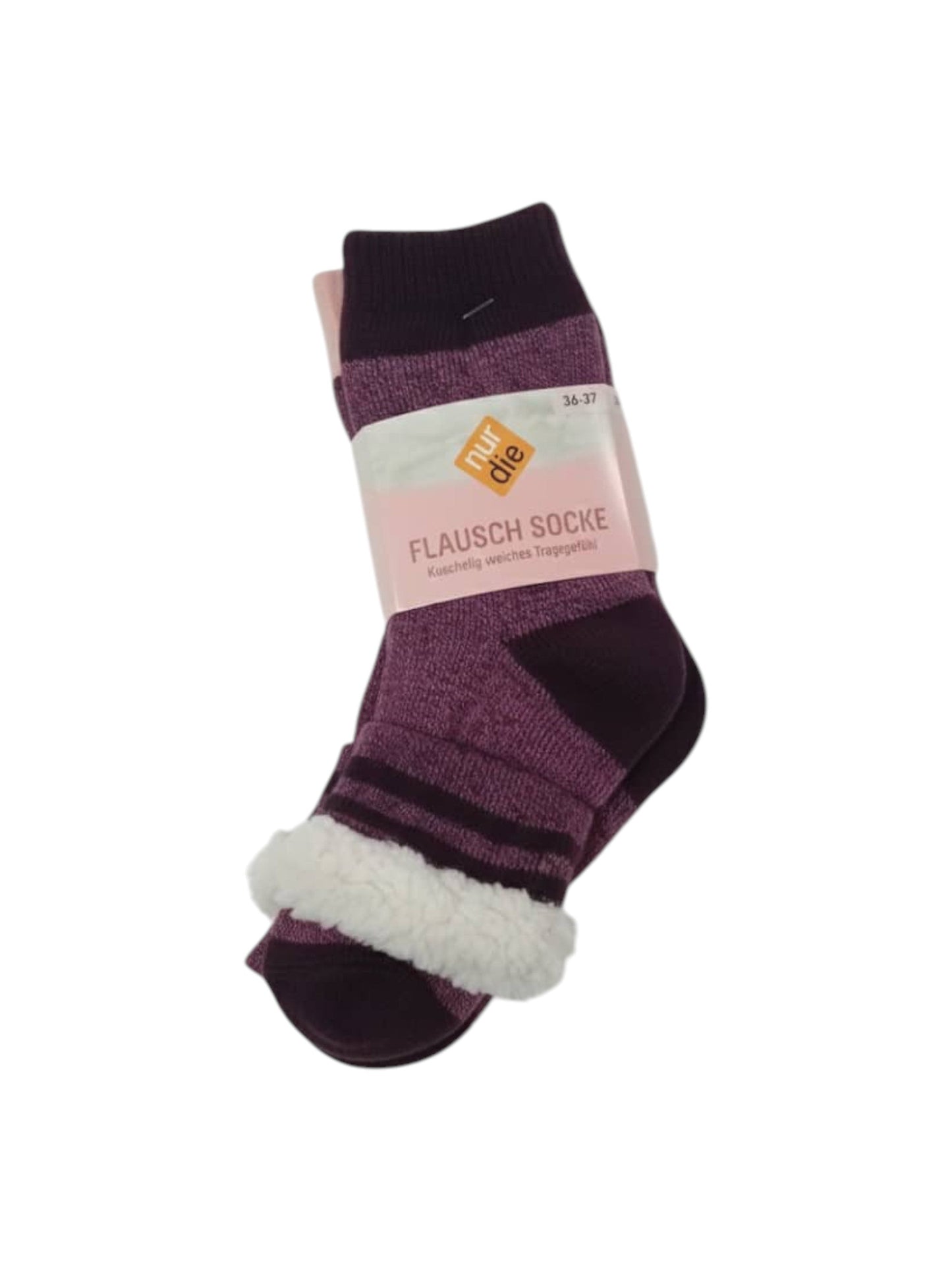 Women's Lined Knitted Socks,Mauve