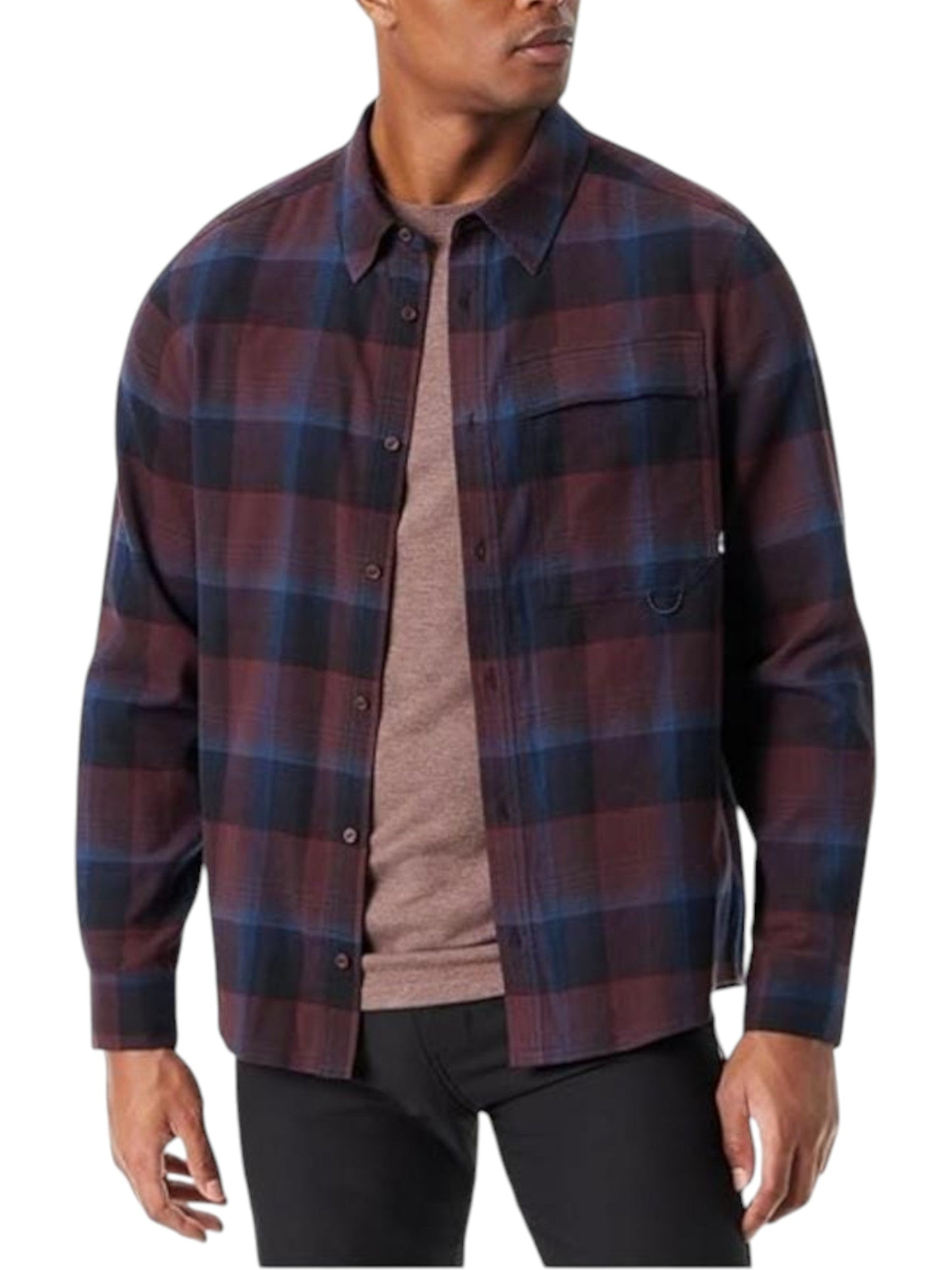 Men's Plaid Dress Shirt,Navy