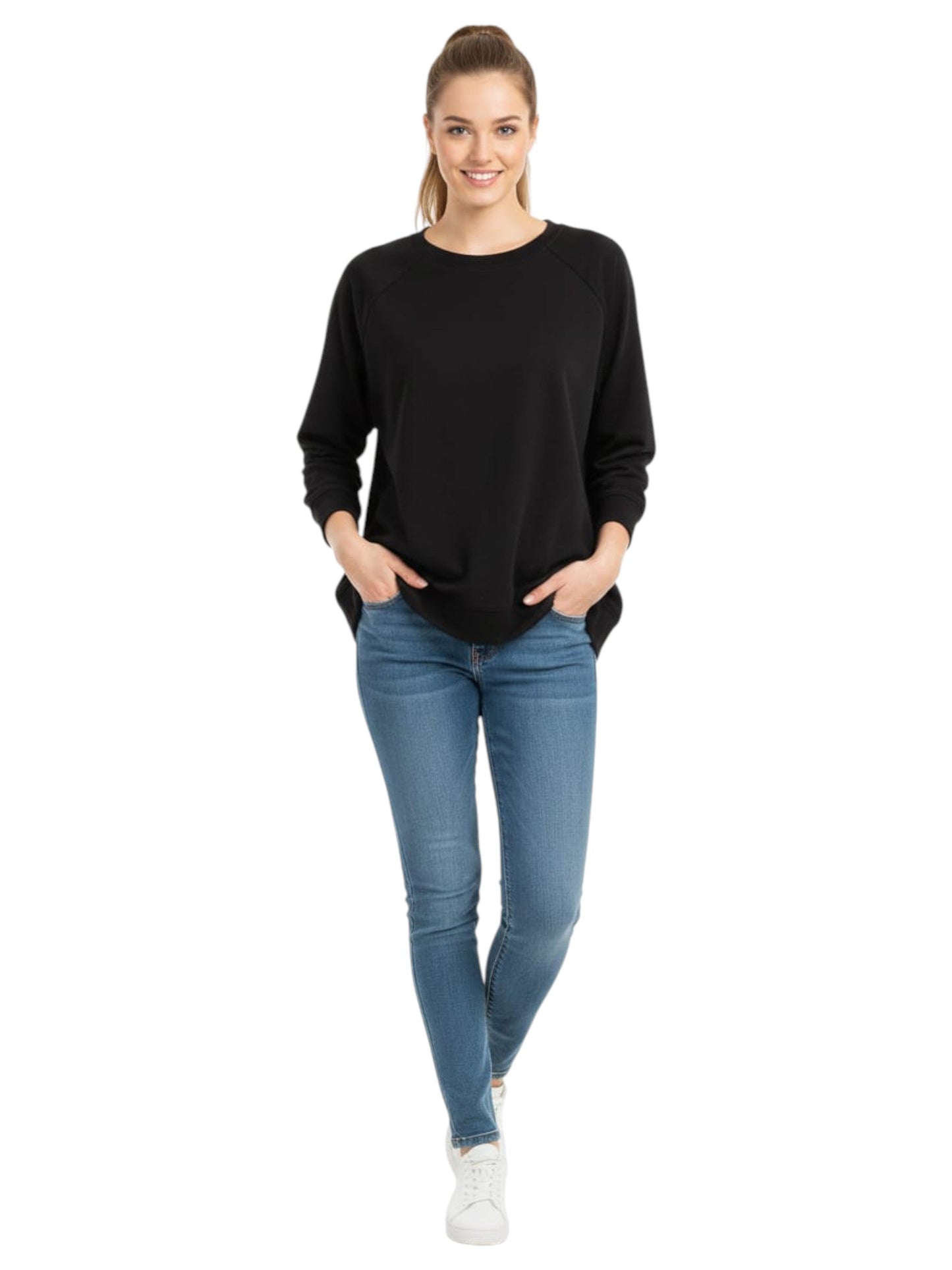 Women's Plain Sweaters,Black