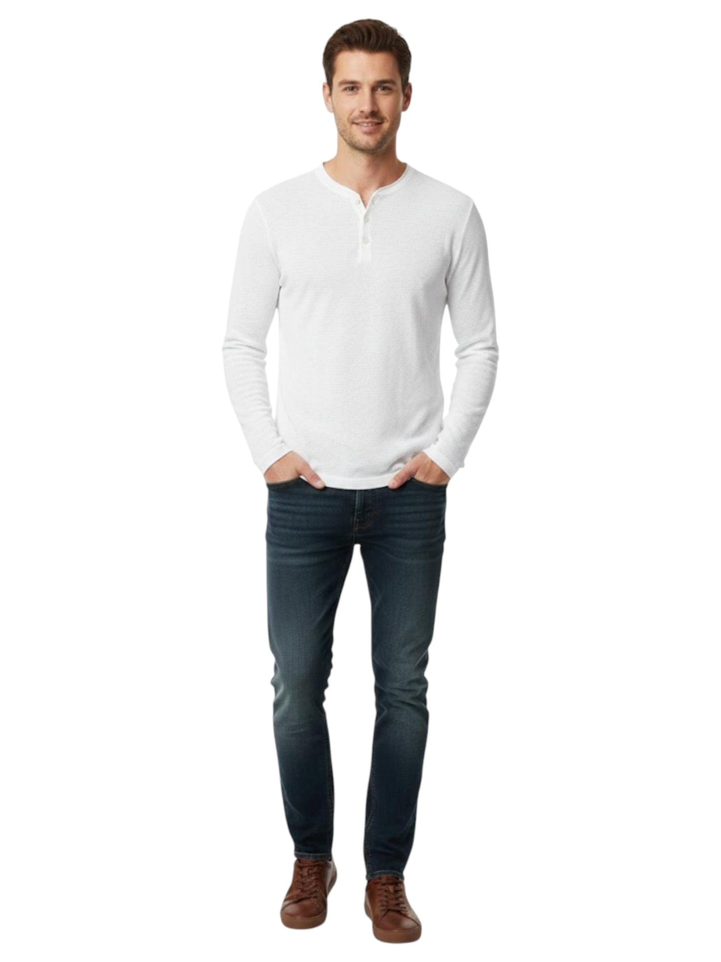 Men's Textured Top,White