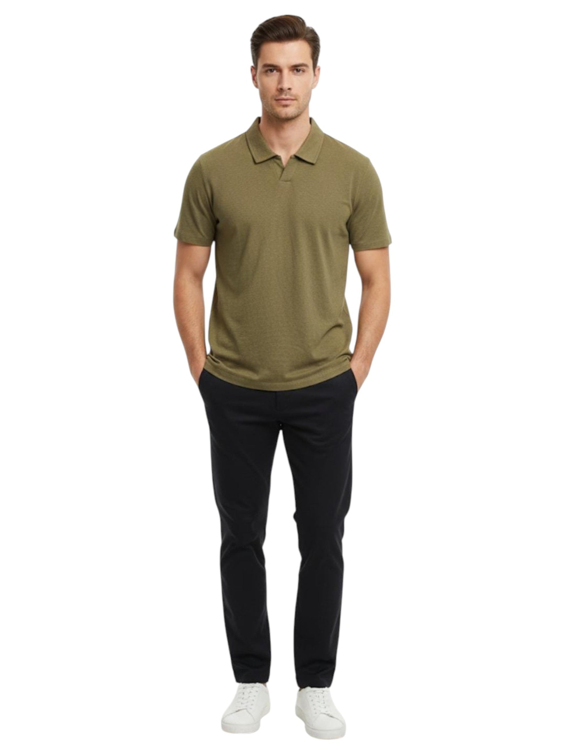 Men's Plain Top,Olive