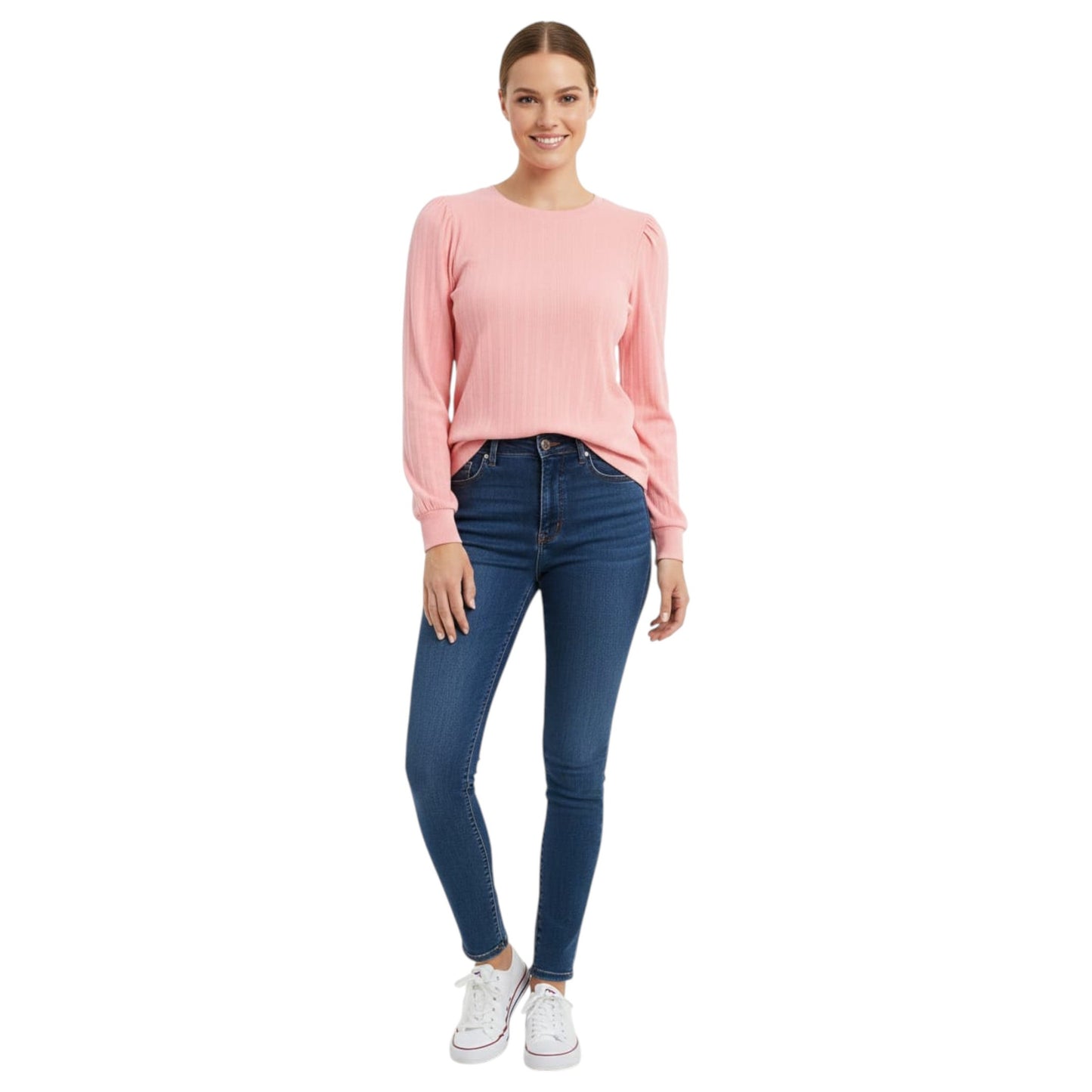 Women's Ribbed Top,Pink