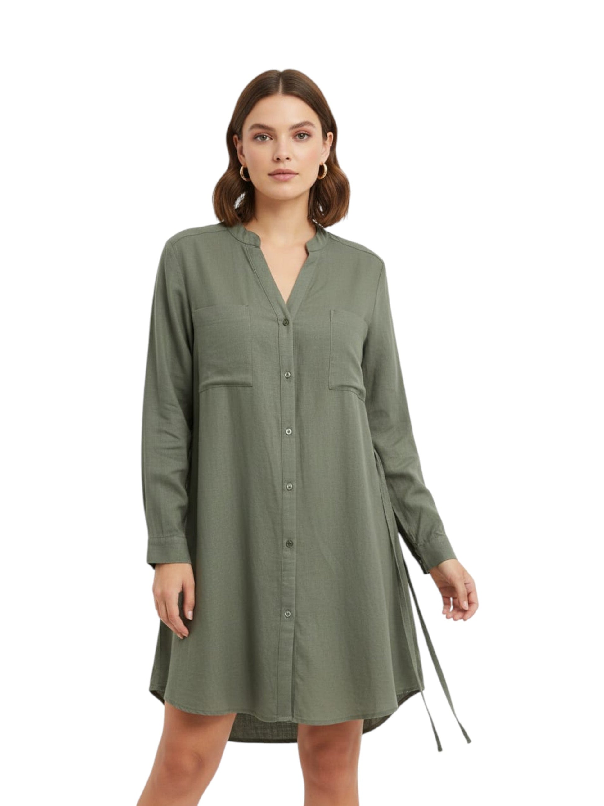 Women's Plain Dress,Olive