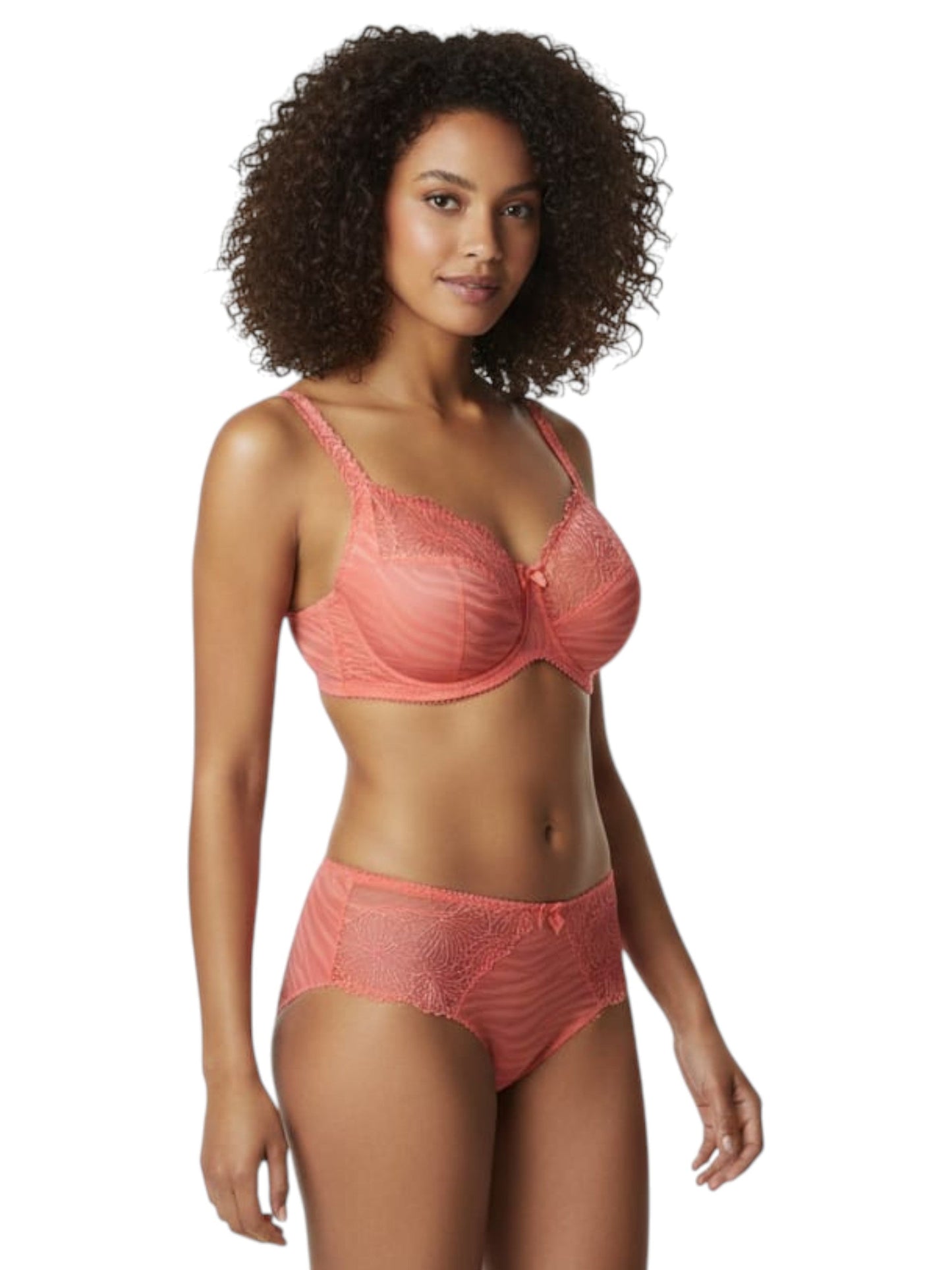 Women's Lace Bra,Coral