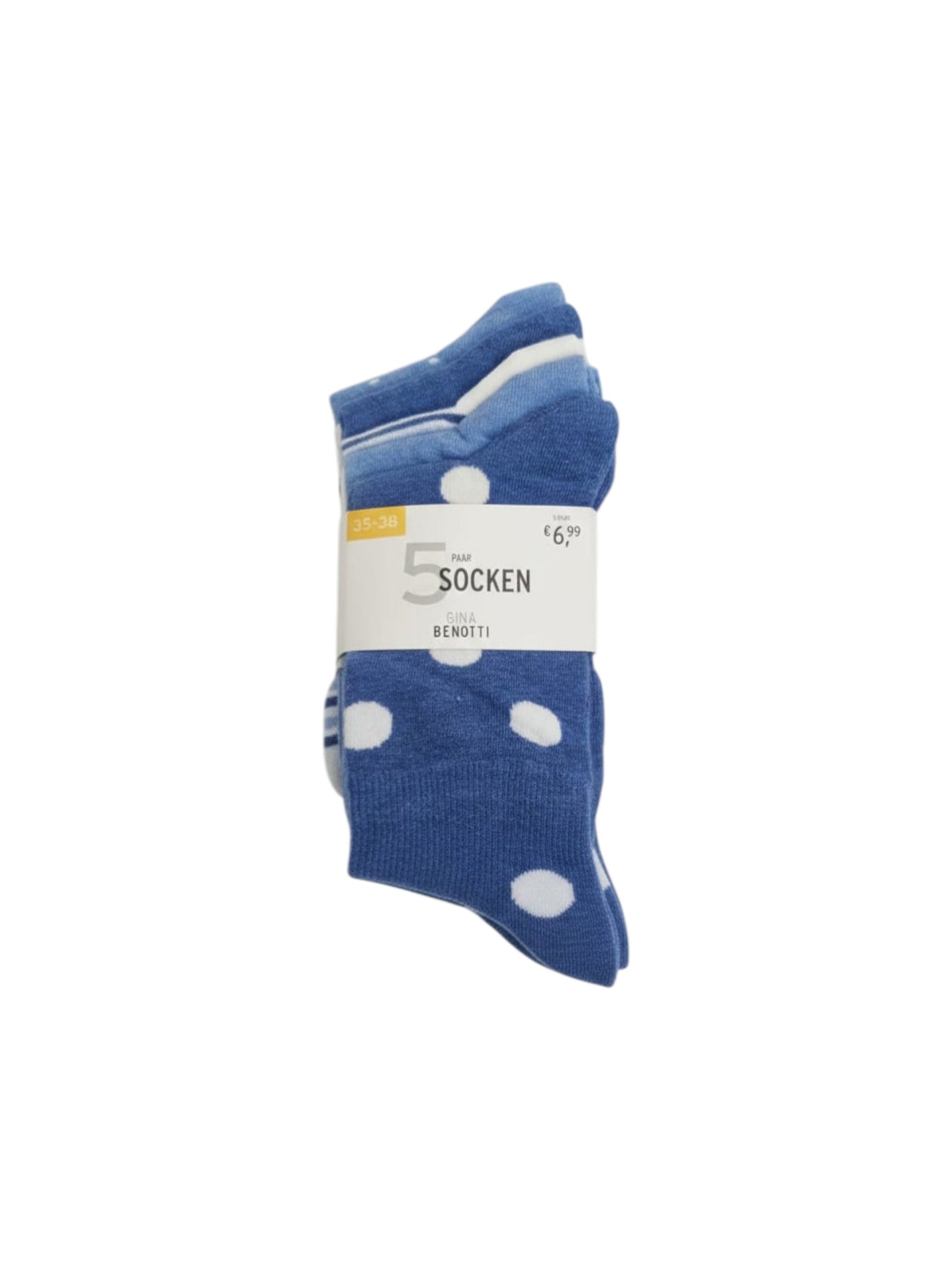 Women's Printed Socks Set 5pieces,Blue