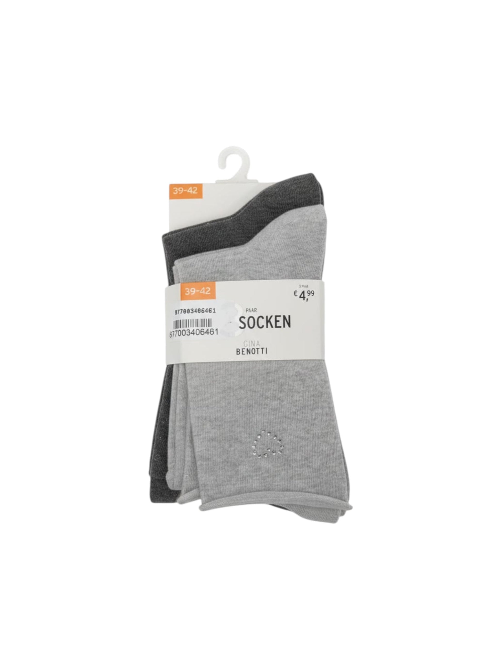 Women's Knitted Socks Set 3Pieces,Light Grey