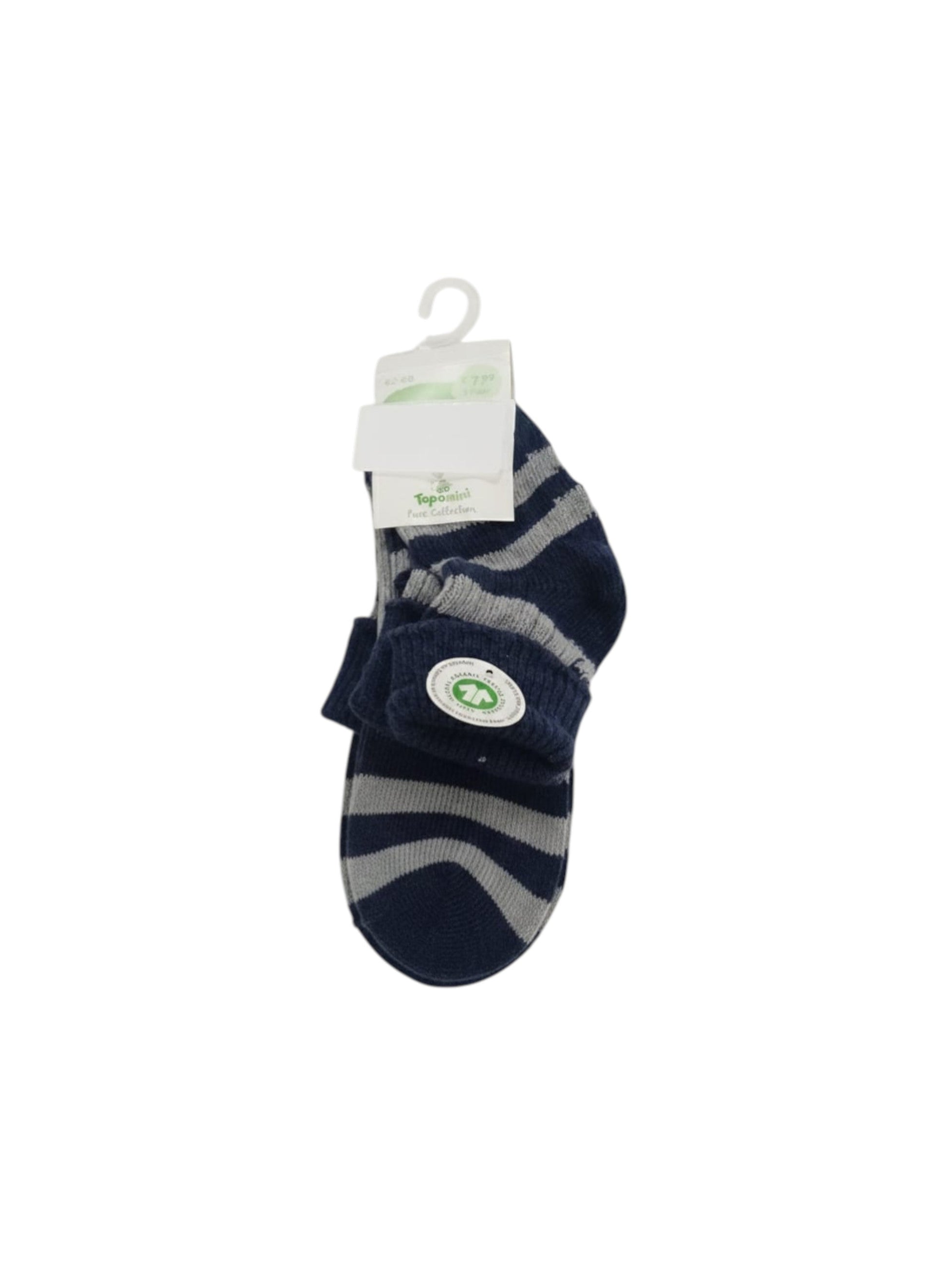 Kids Boy's Striped Socks 3Pieces,Navy/Grey
