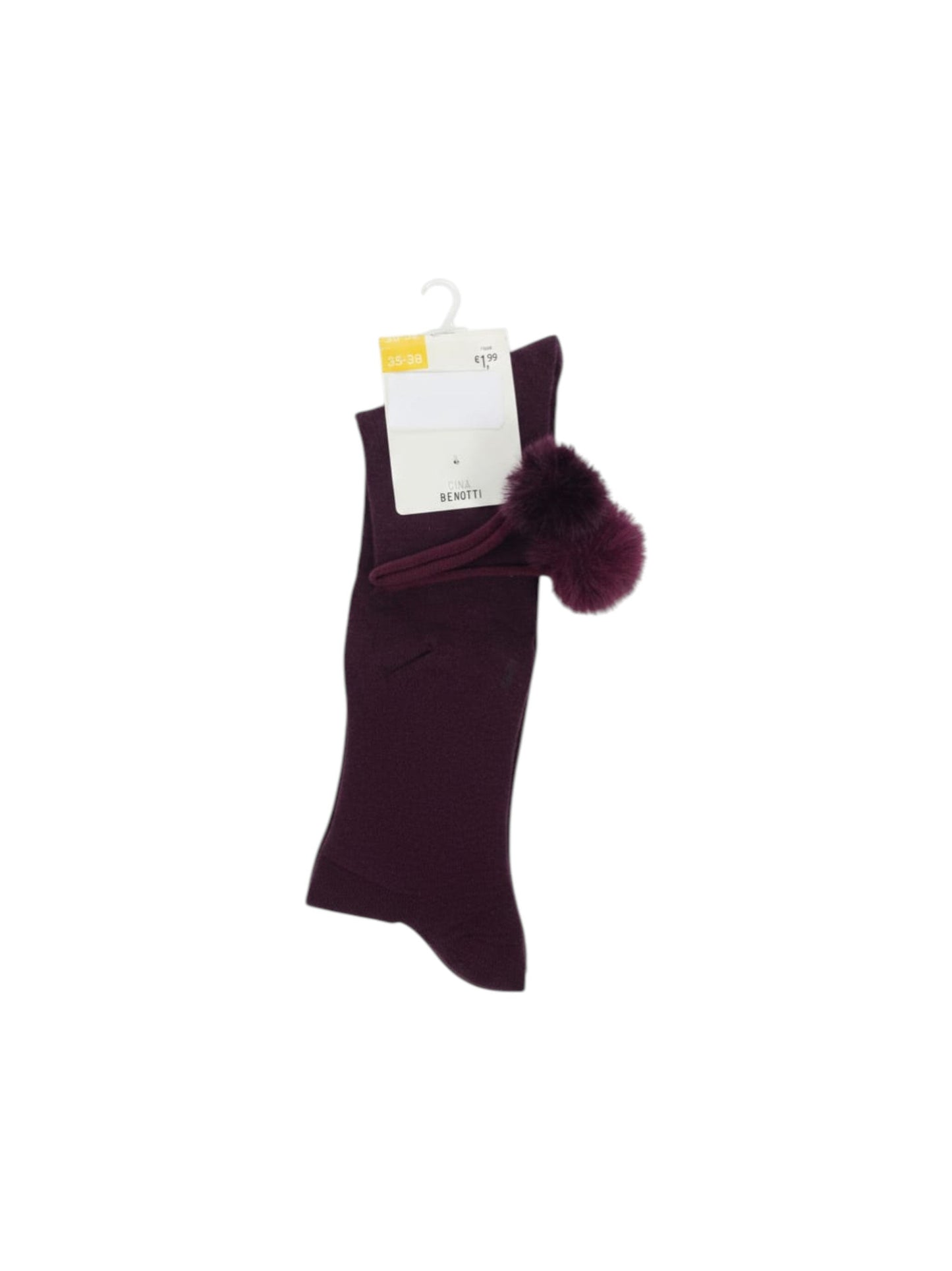 Women's Plain Solid Socks,Dark Purple