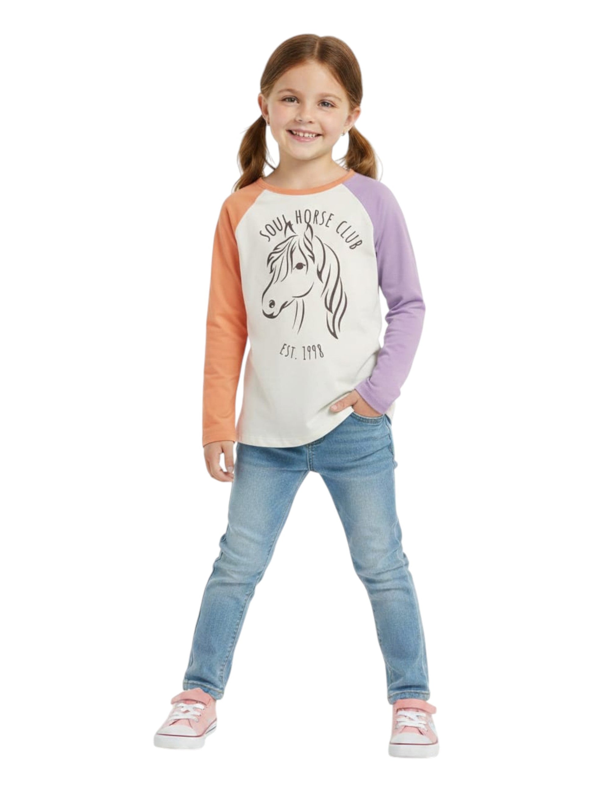 Kids Girl's Graphic Printed Top,Off White