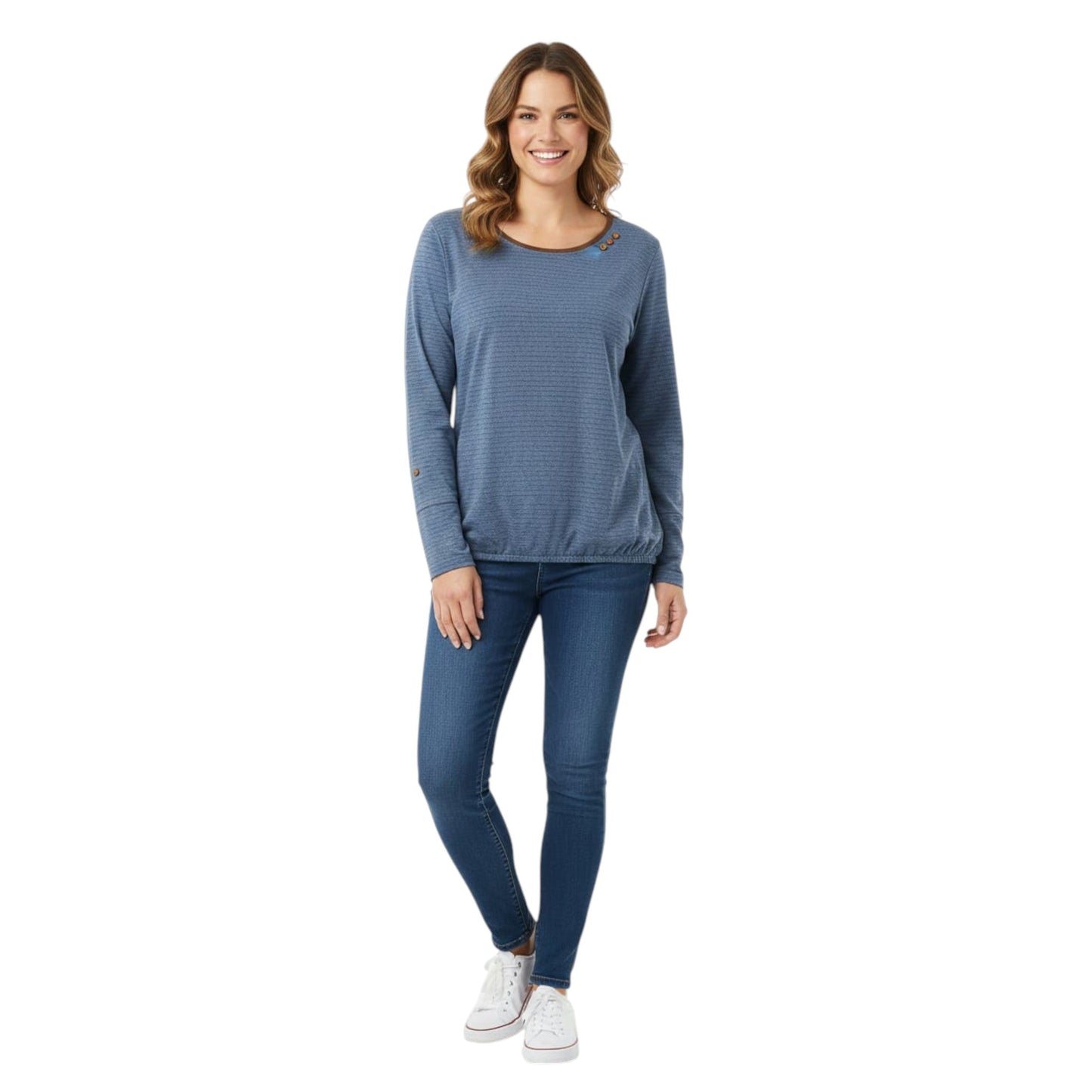 Women's Striped Top,Light Blue