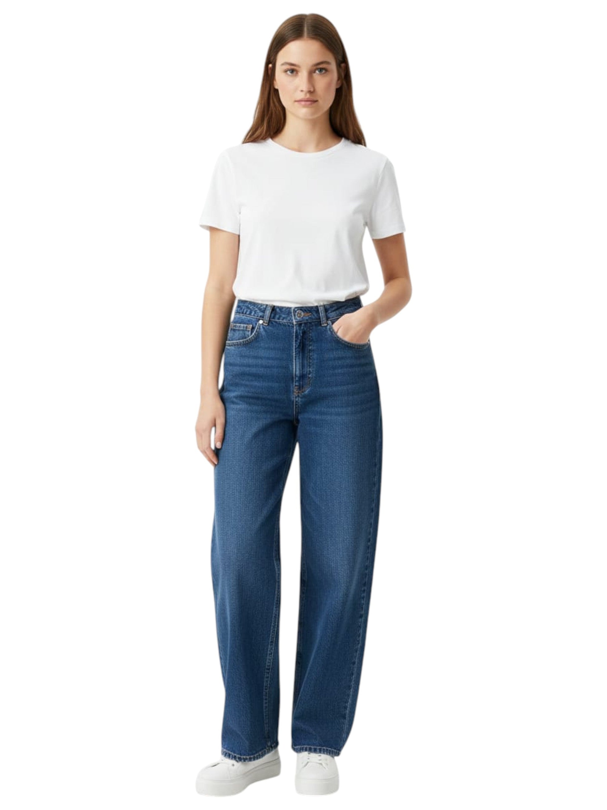 Women's Plain Solid Jeans,Light Blue