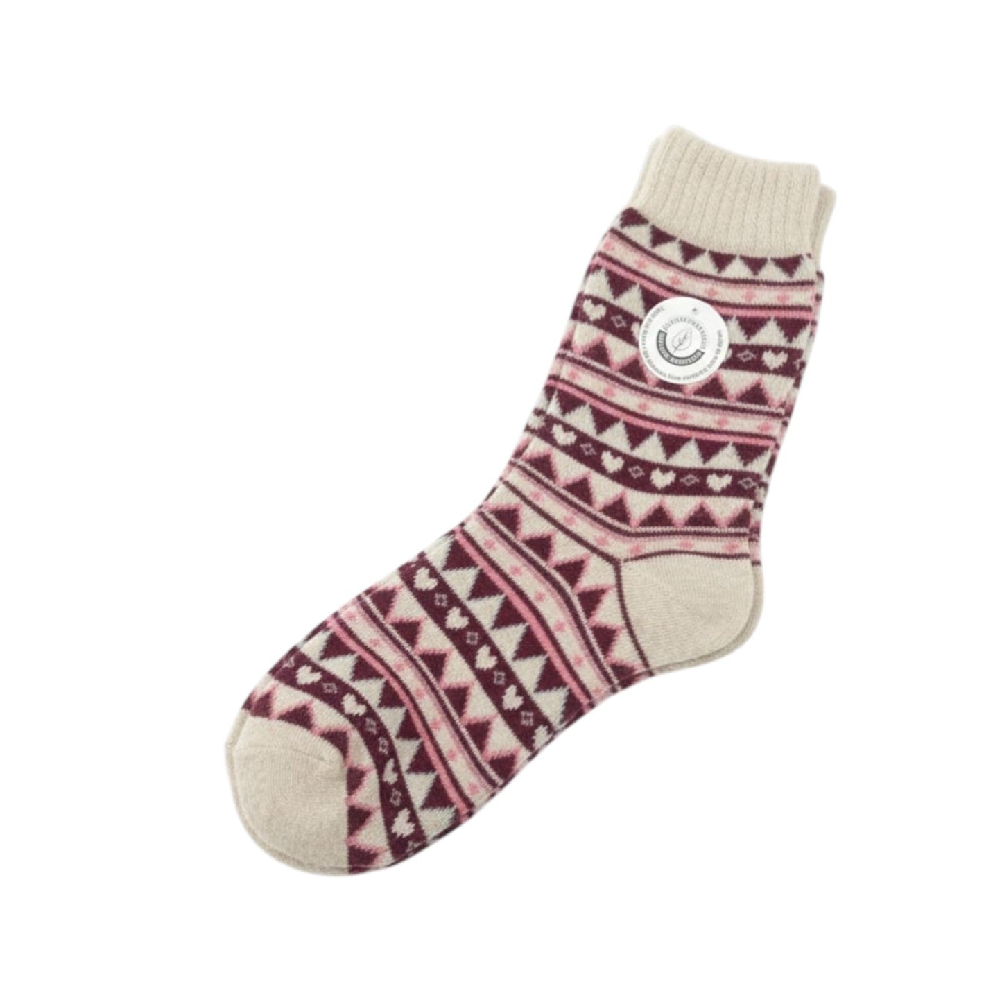 Women's Printed Socks,Pink