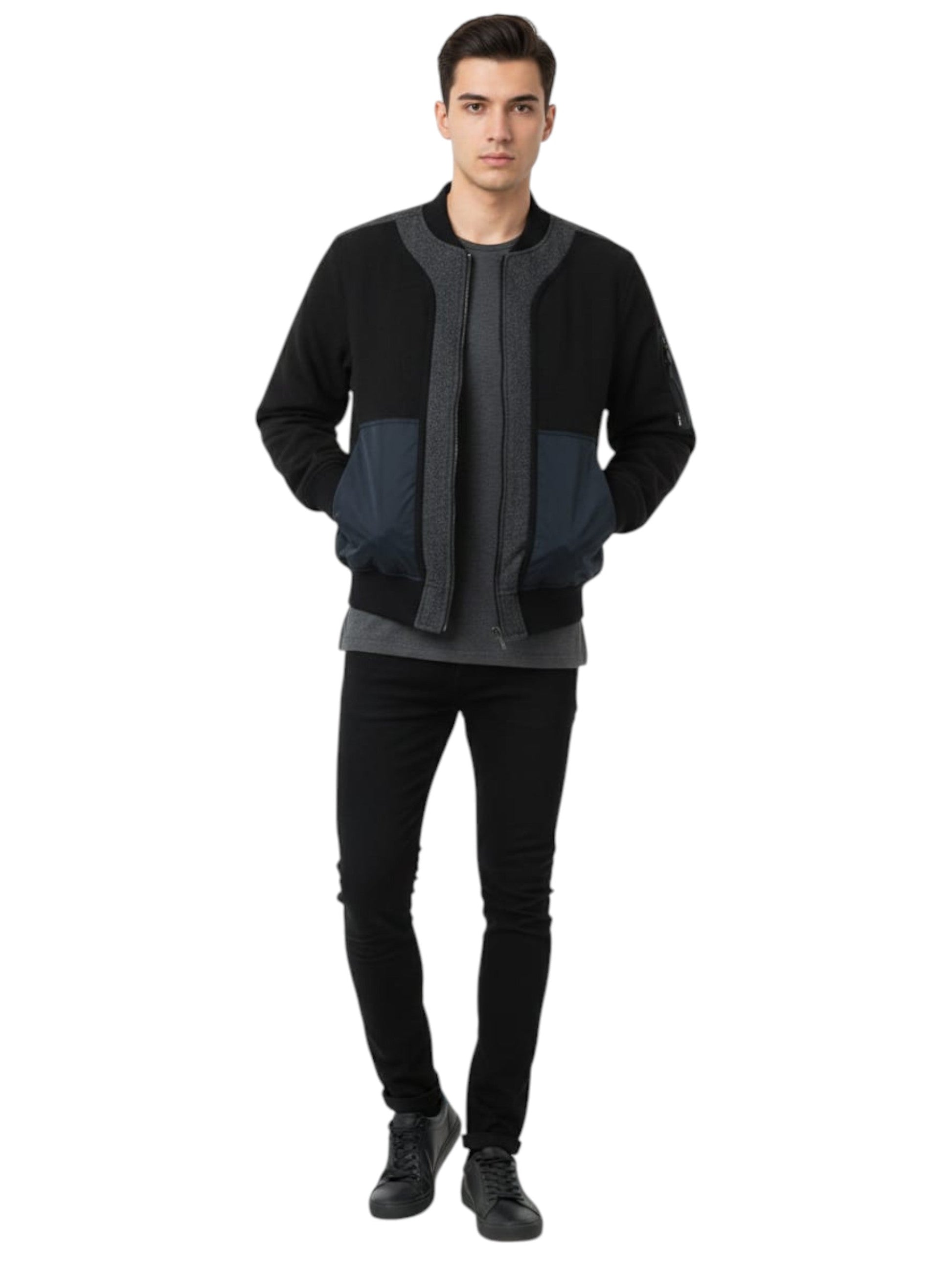 Men's Quilted Jacket,Black