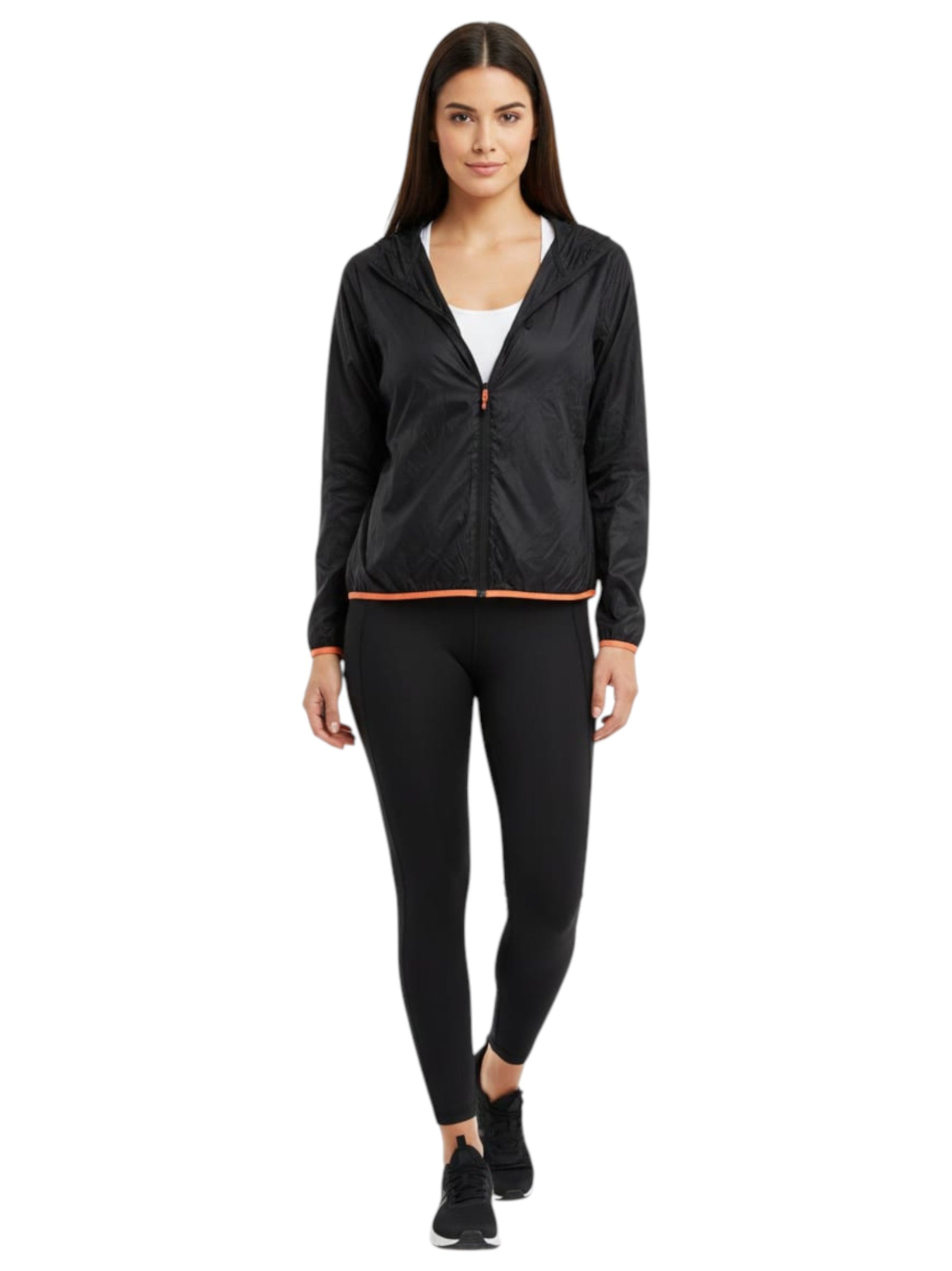 Women's Plain Solid Jacket,Black