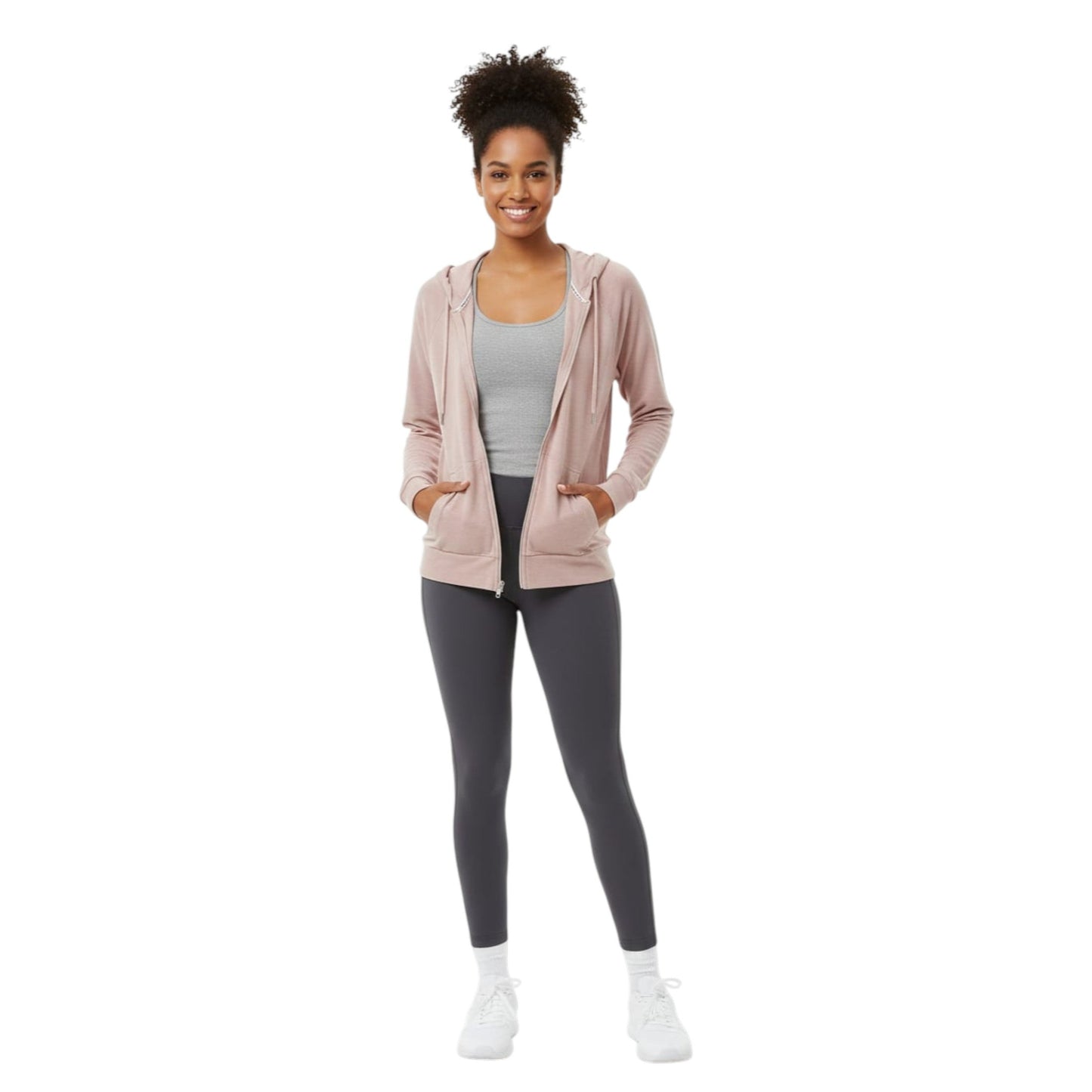 Women's Plain Solid Jacket,Dusty Pink