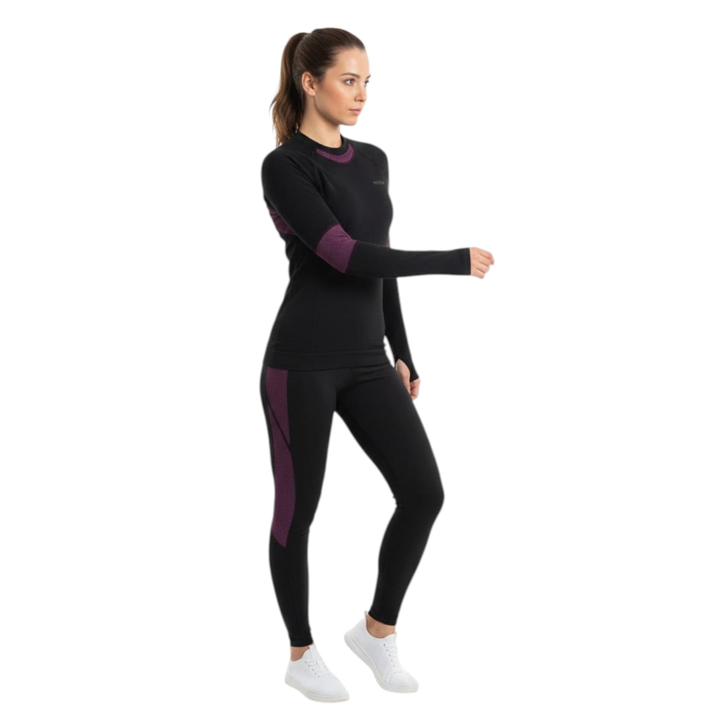 Women's Textured Sport Top,Black