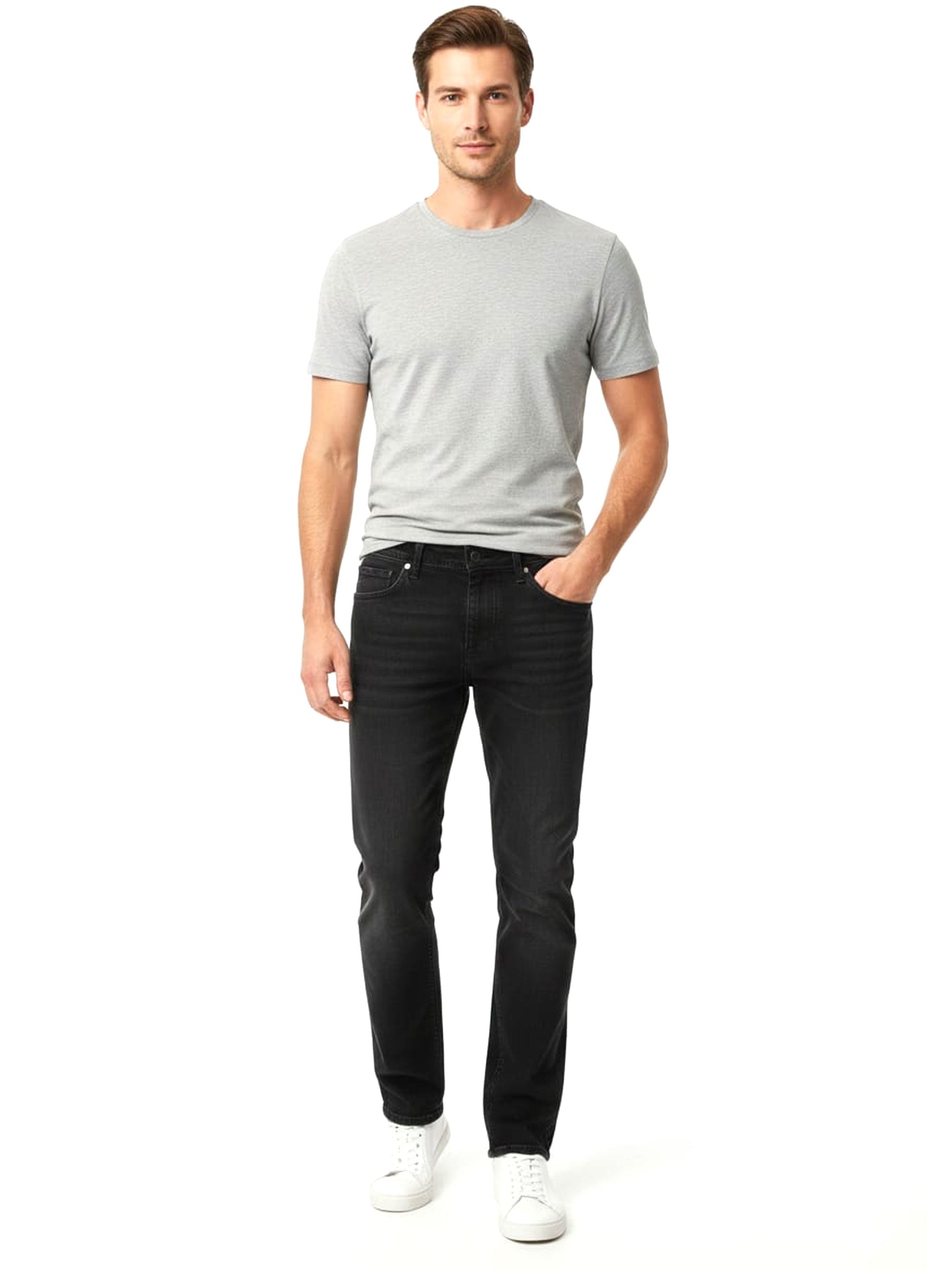 Men's Plain Solid Jeans,Black