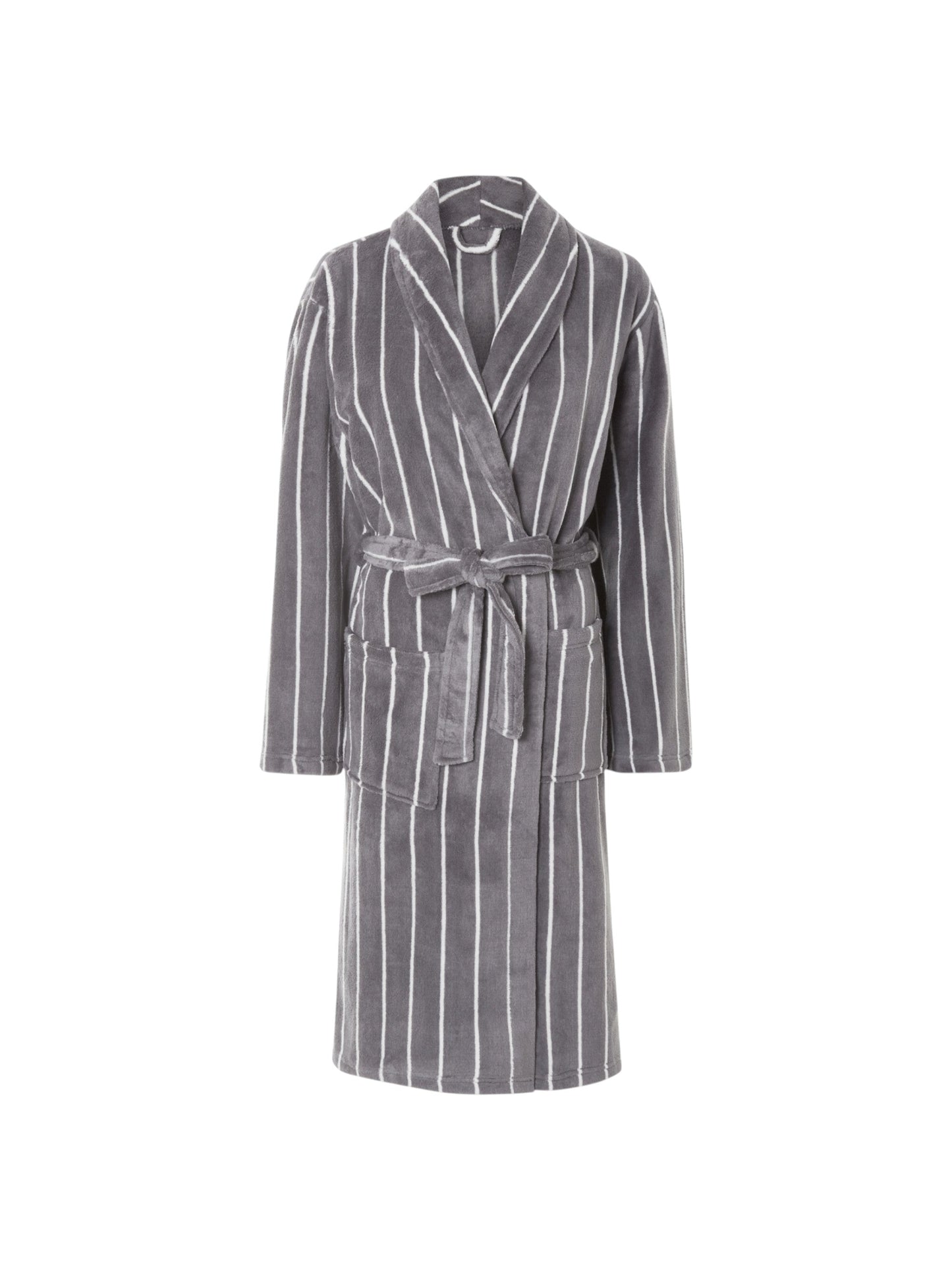 Men's Striped Robe,Grey