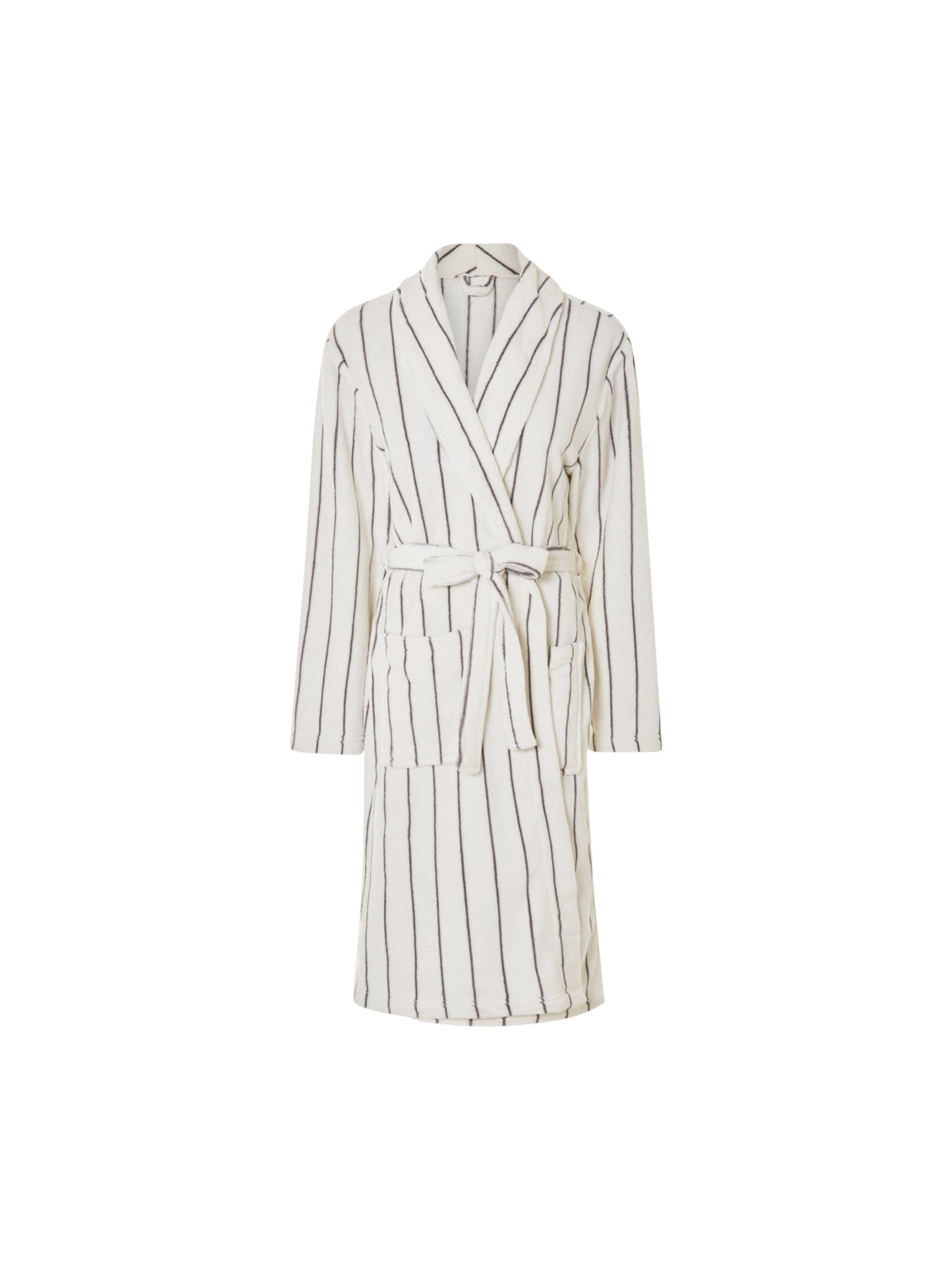 Men's Striped Robe,White