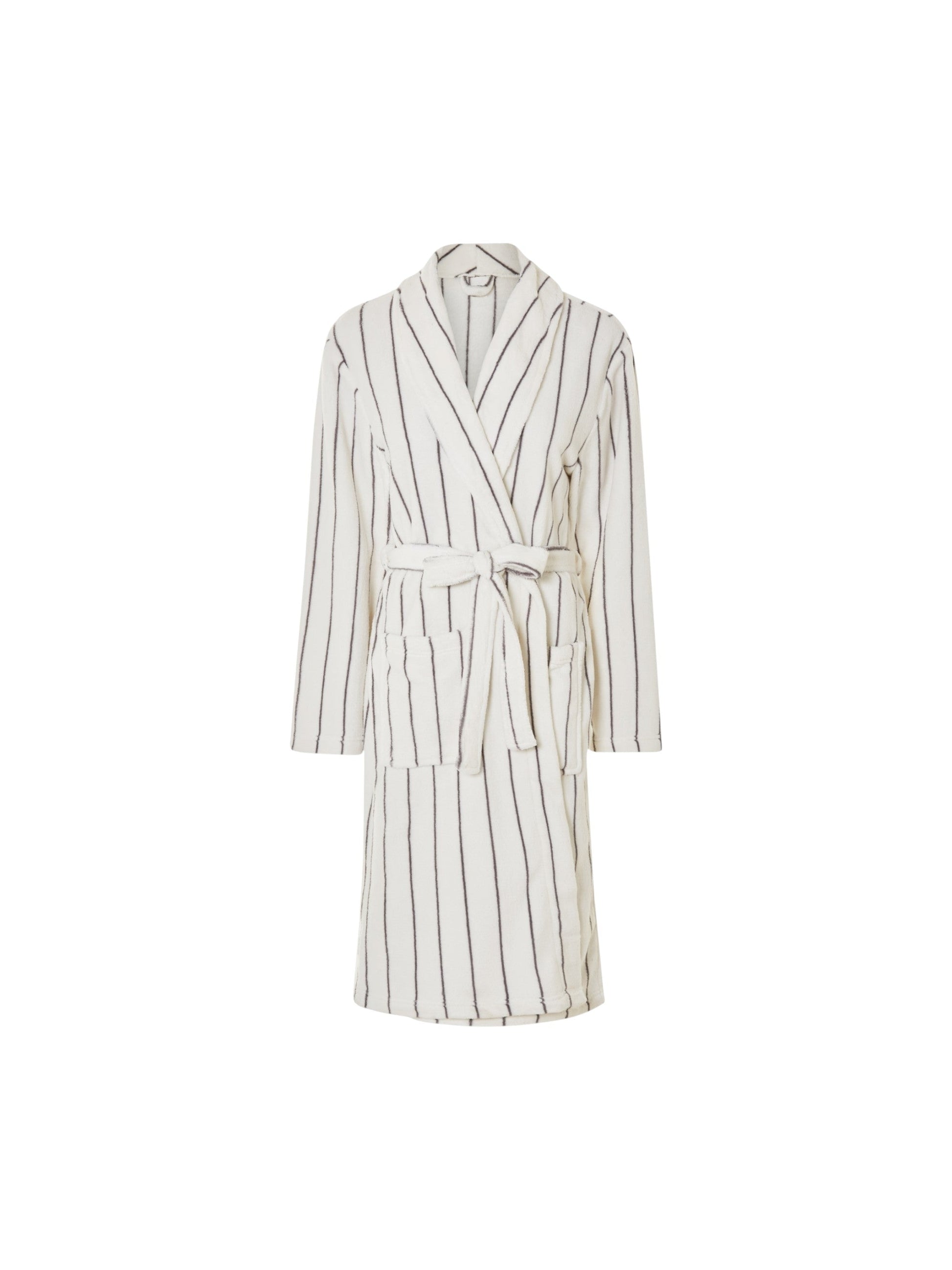 Men's Striped Robe,White