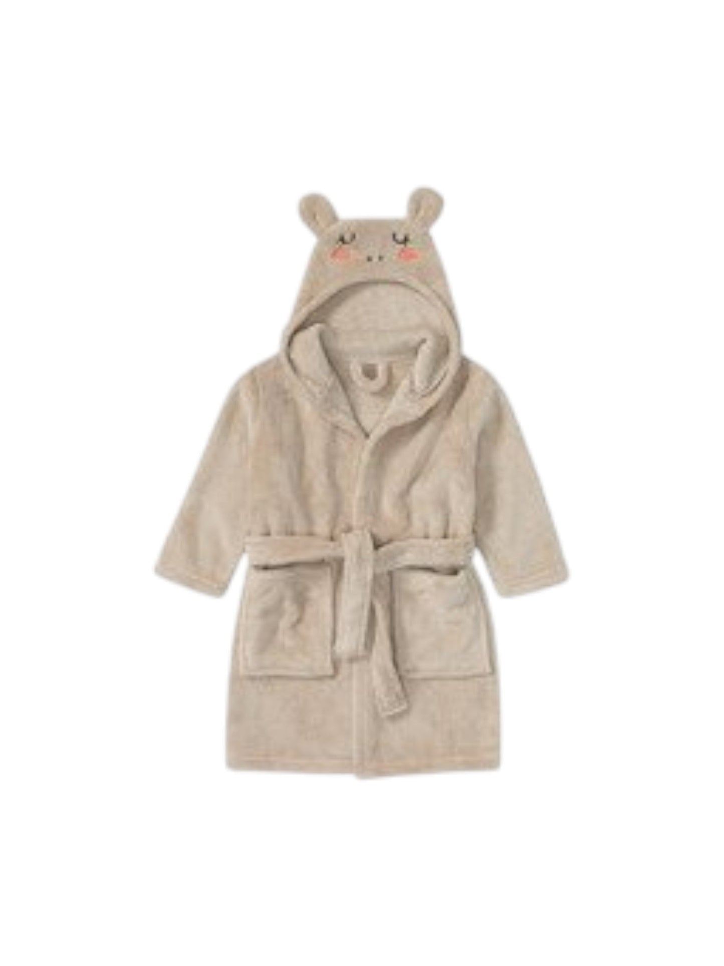 Kids Girl's Plain Solid Robe,Beige