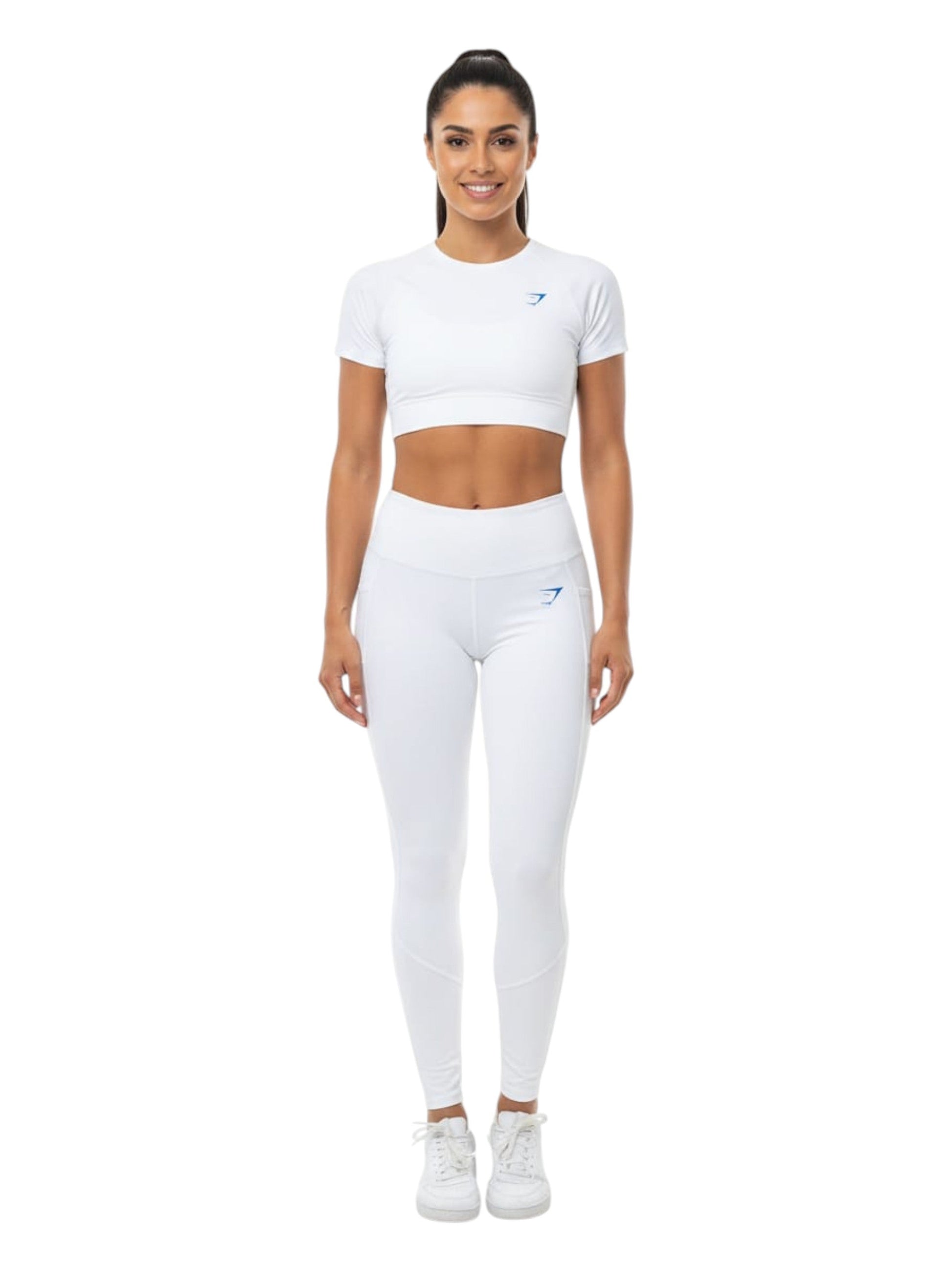 Women's Plain Solid  Legging,White