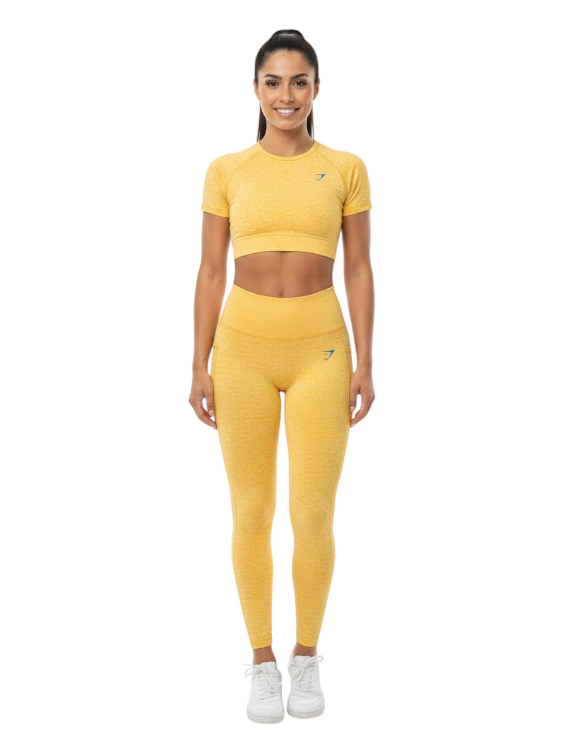 Women's Plain Solid Legging,Yellow