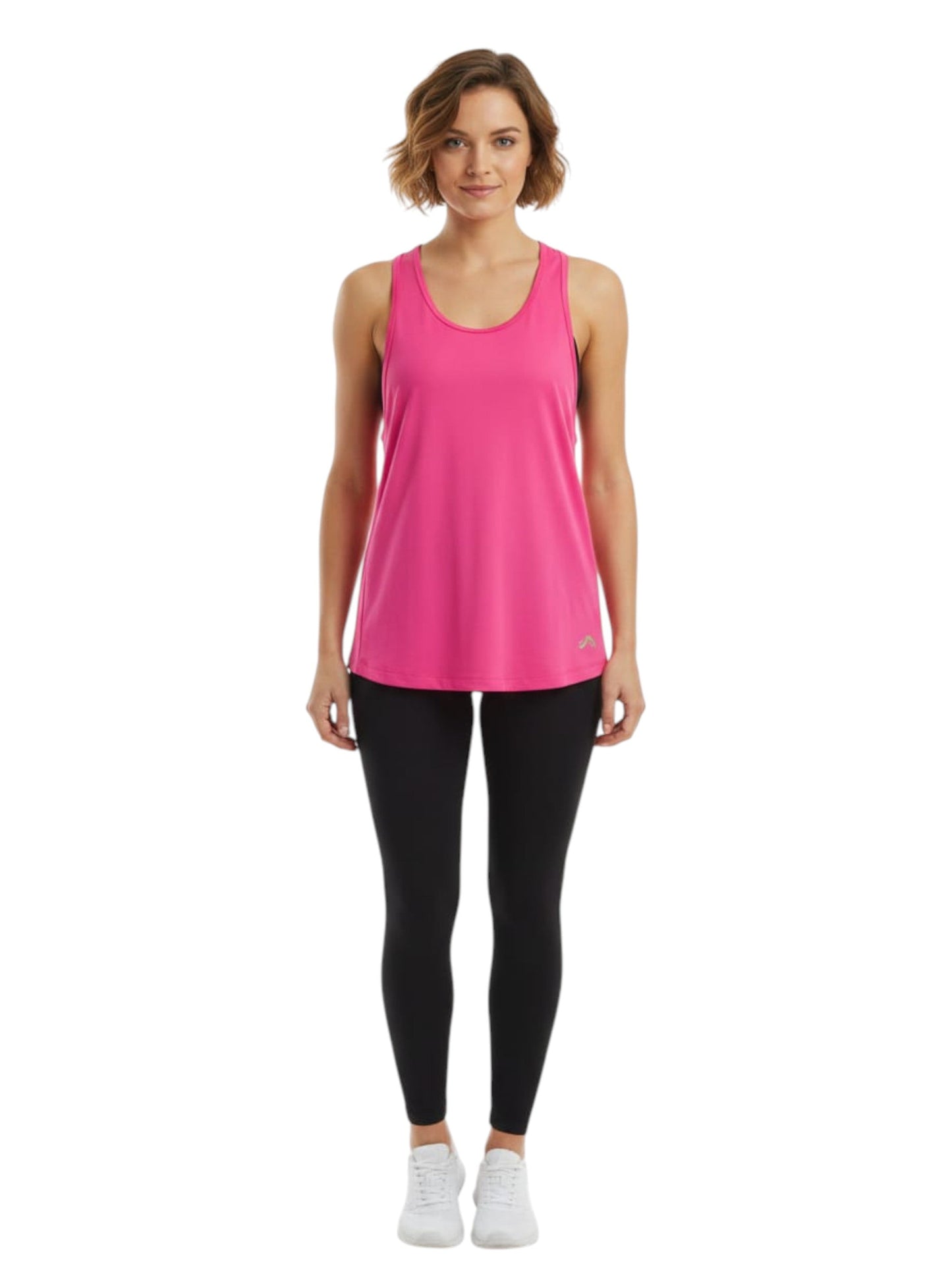 Women's Plain Solid Sport Top,Pink