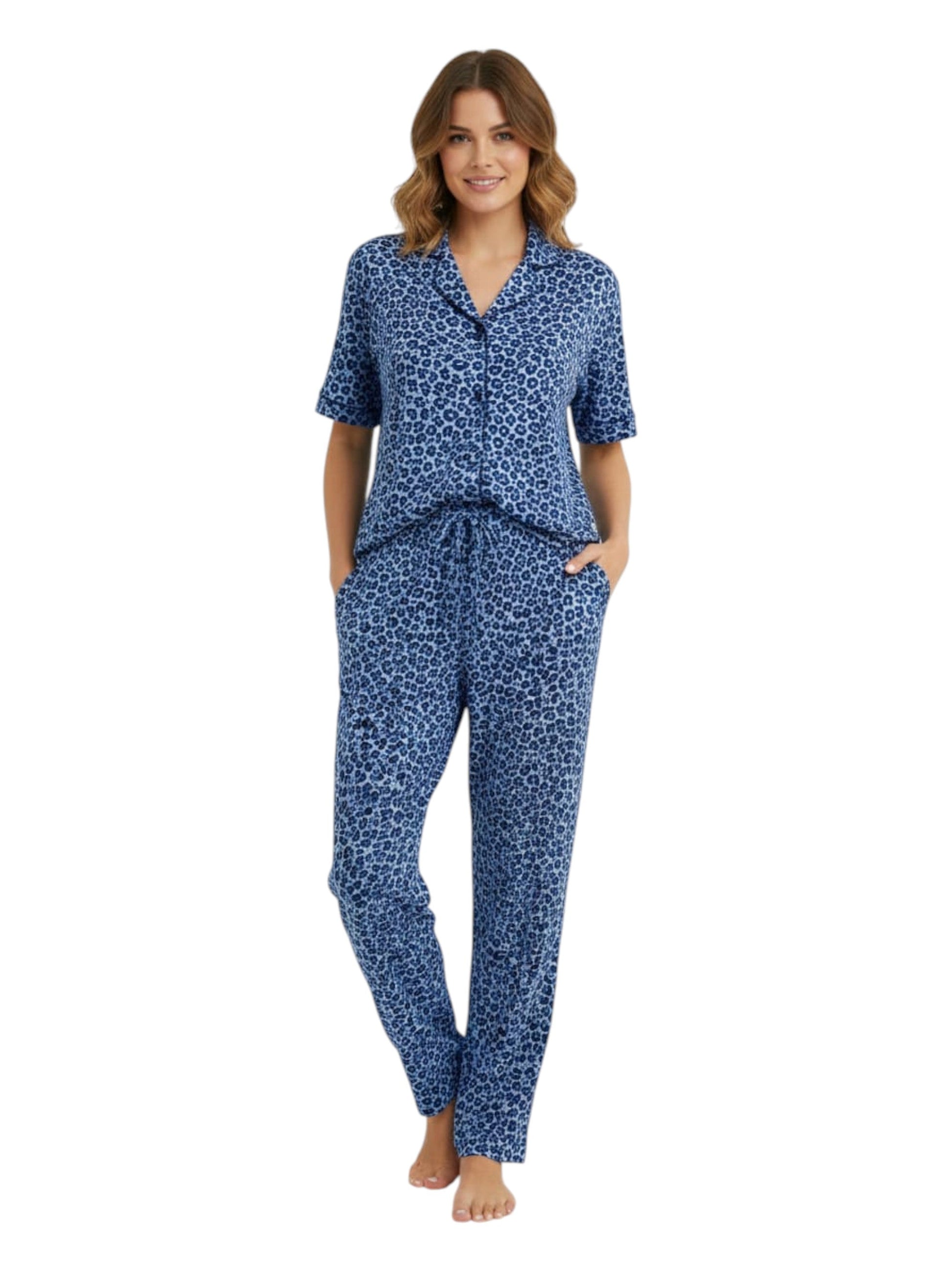 Women's Animal Printed Sleepwear Pant,Blue