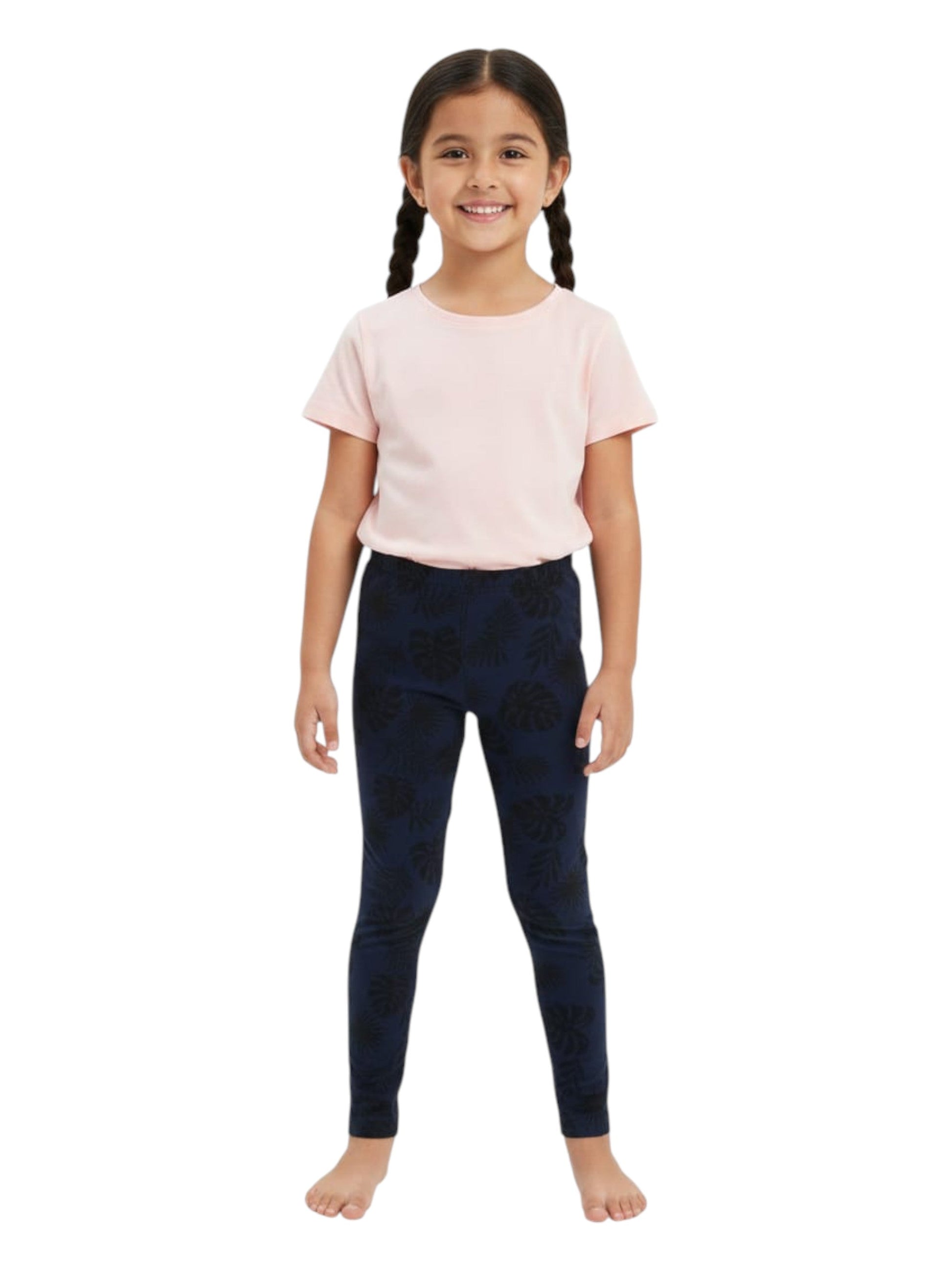 Kids Girl's Printed Pant,Navy