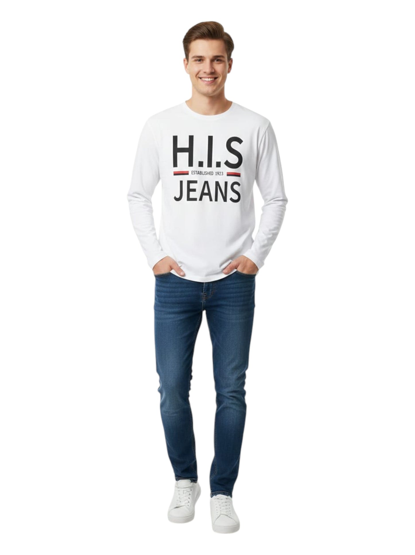 Men's Brand Logo Printed Top,White