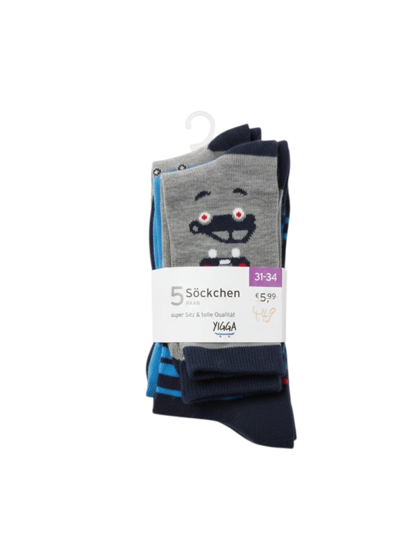 Kids Boy's Printed Socks Set 5Pieces,Multi