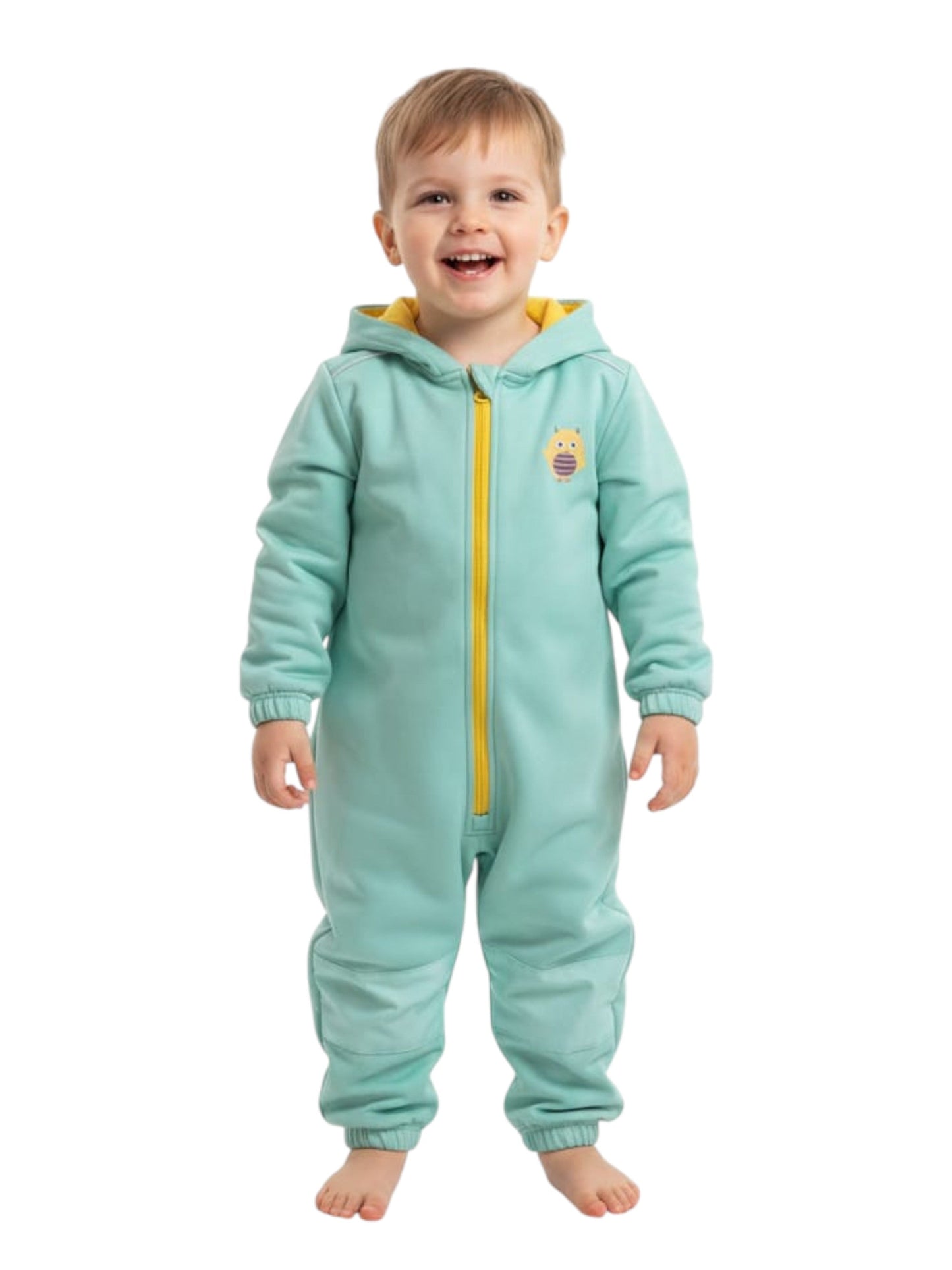 Kids Boy's Plain Solid Jumpsuit,Light Mint