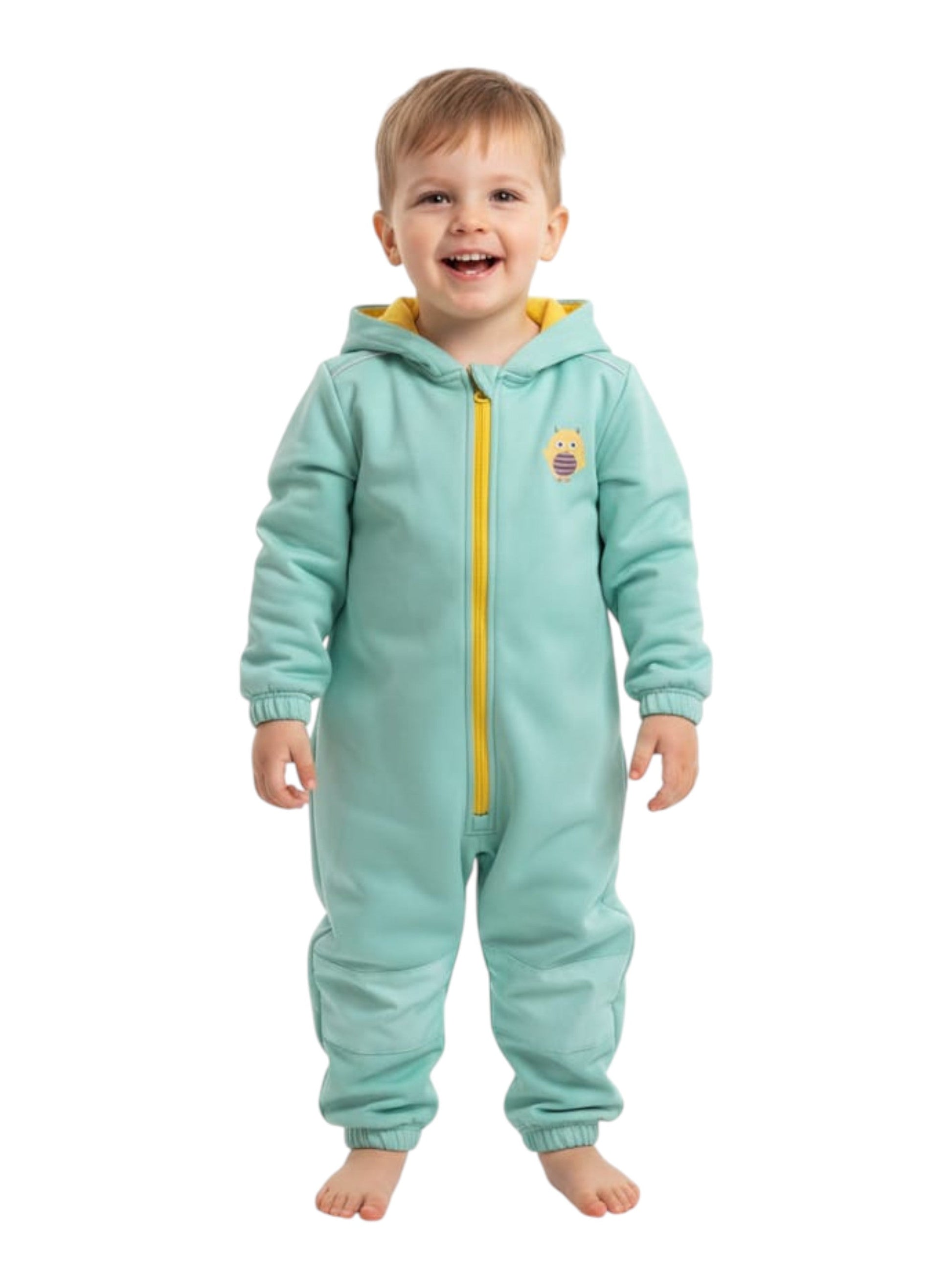 Kids Boy's Plain Solid Jumpsuit,Light Mint