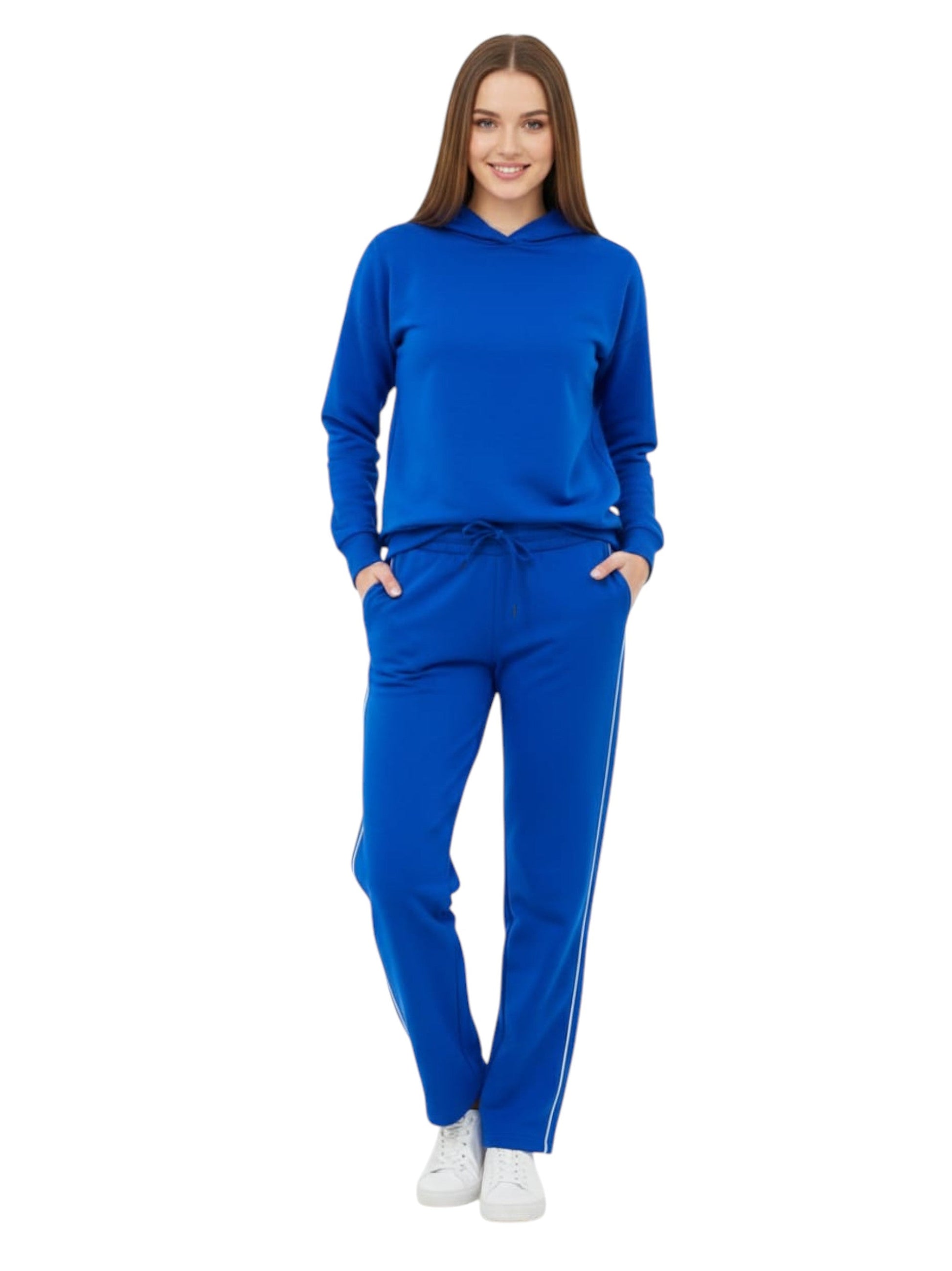 Women's Plain Solid Pant,Blue