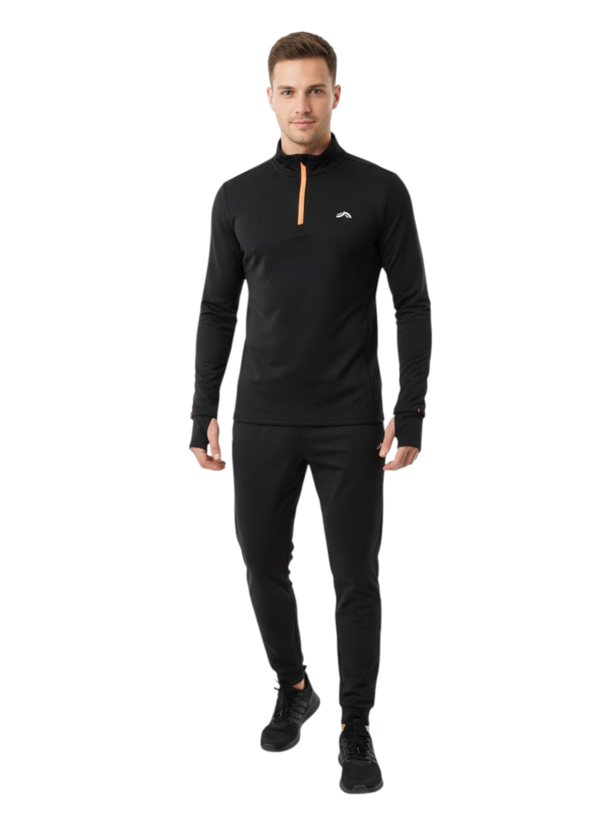 Men's Plain Solid Sport Top,Black
