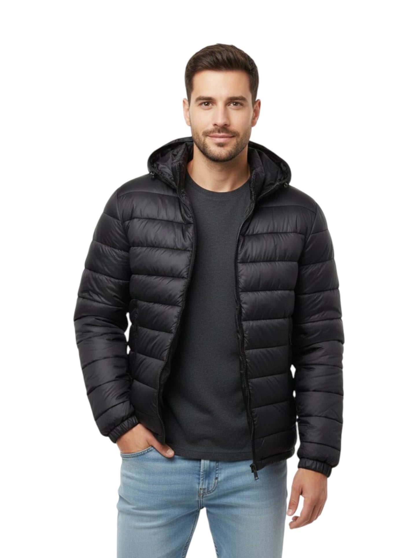 Men's Quilted Jacket,Black