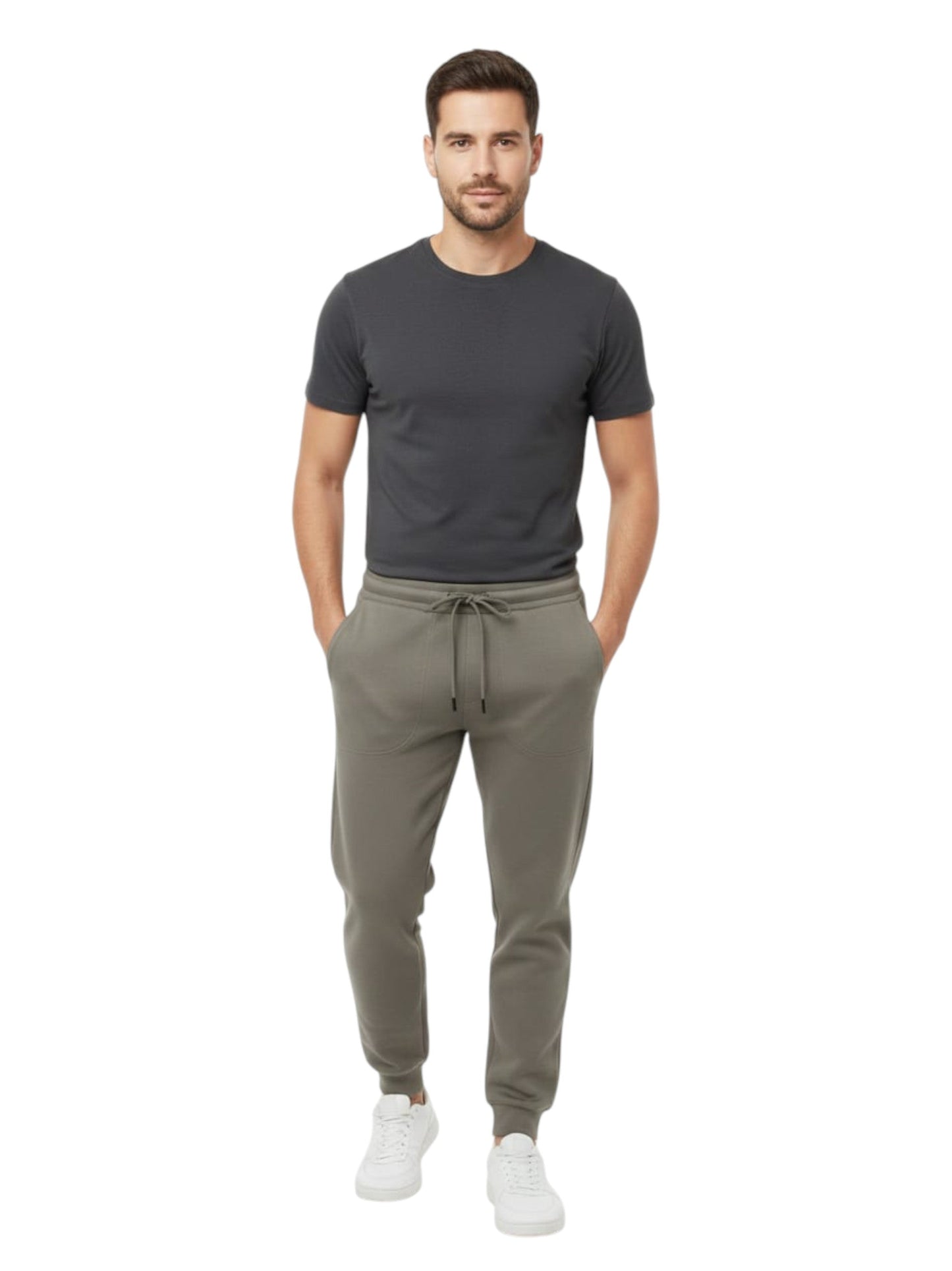 Men's Plain Solid Pant,Light Brown