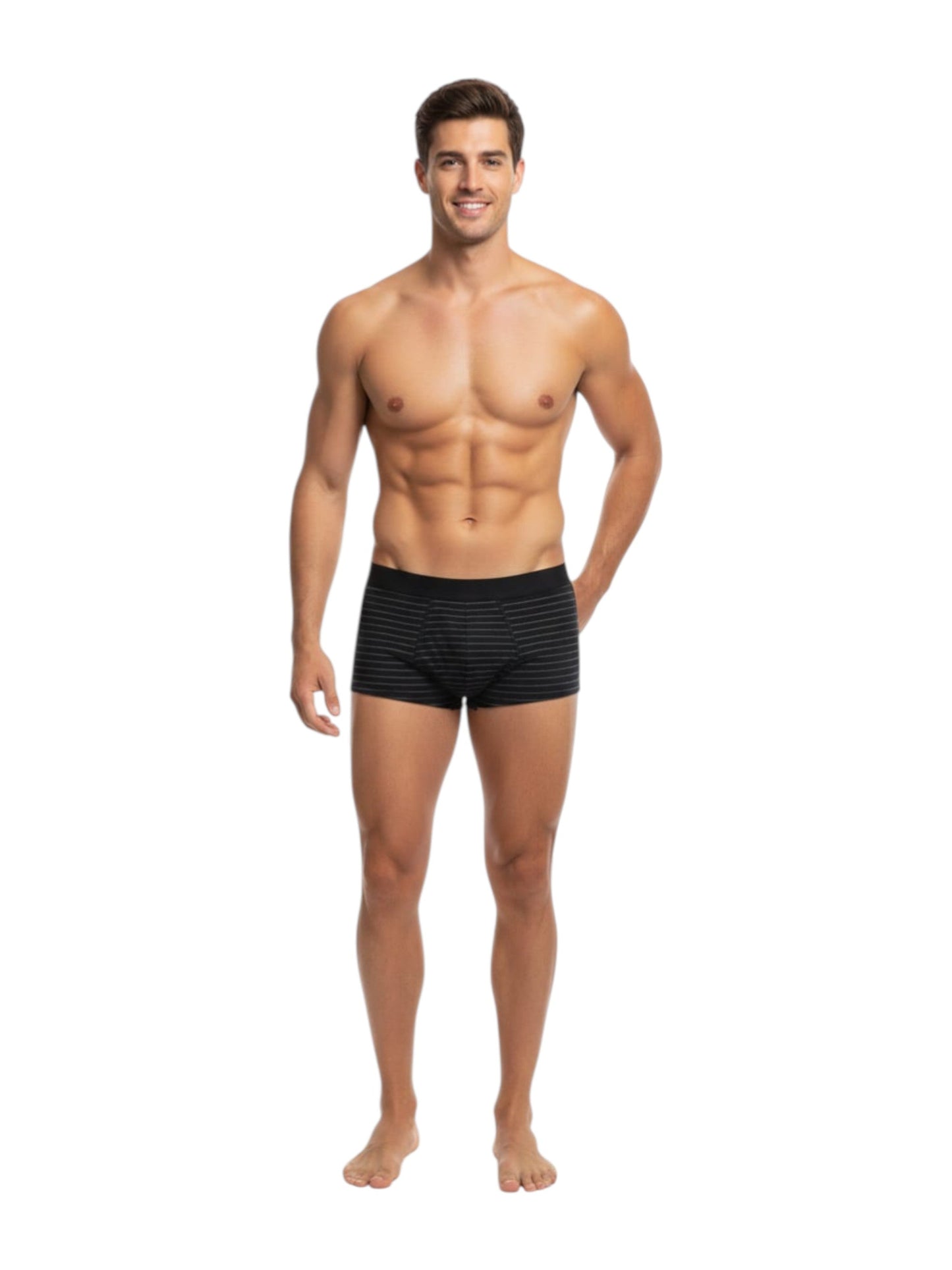 Men's Striped Boxer,Navy