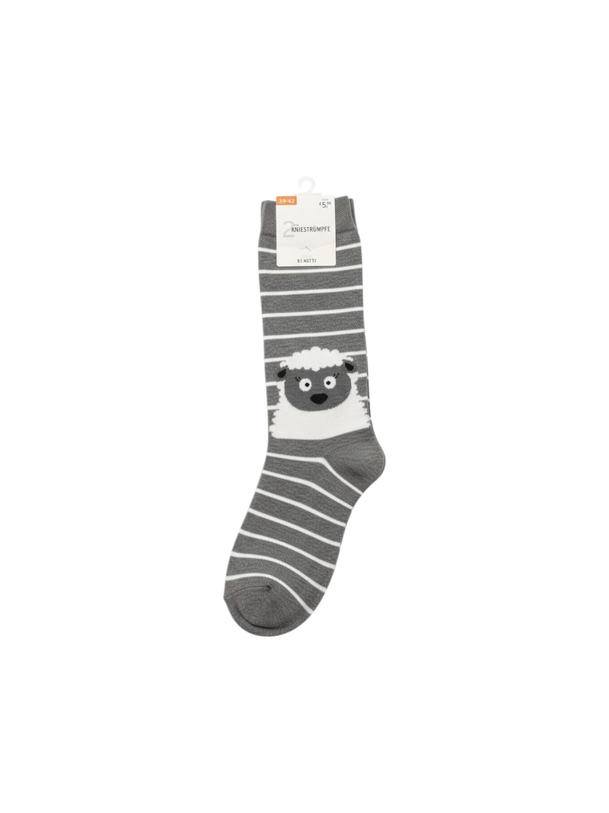 Women's Printed Socks Set 2pieces,Grey