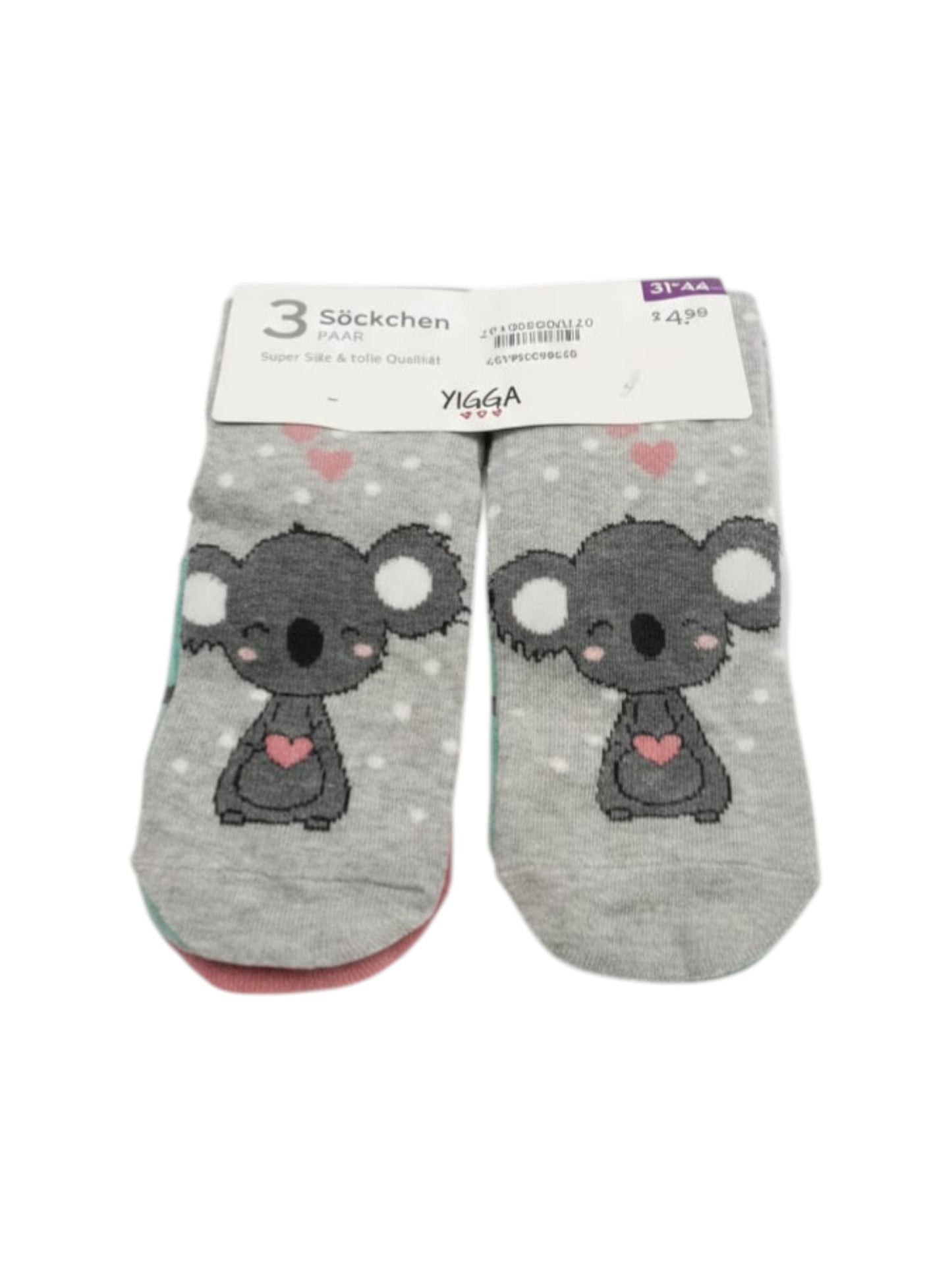 Kids Girl's Printed Socks Set 3Pieces,Multi