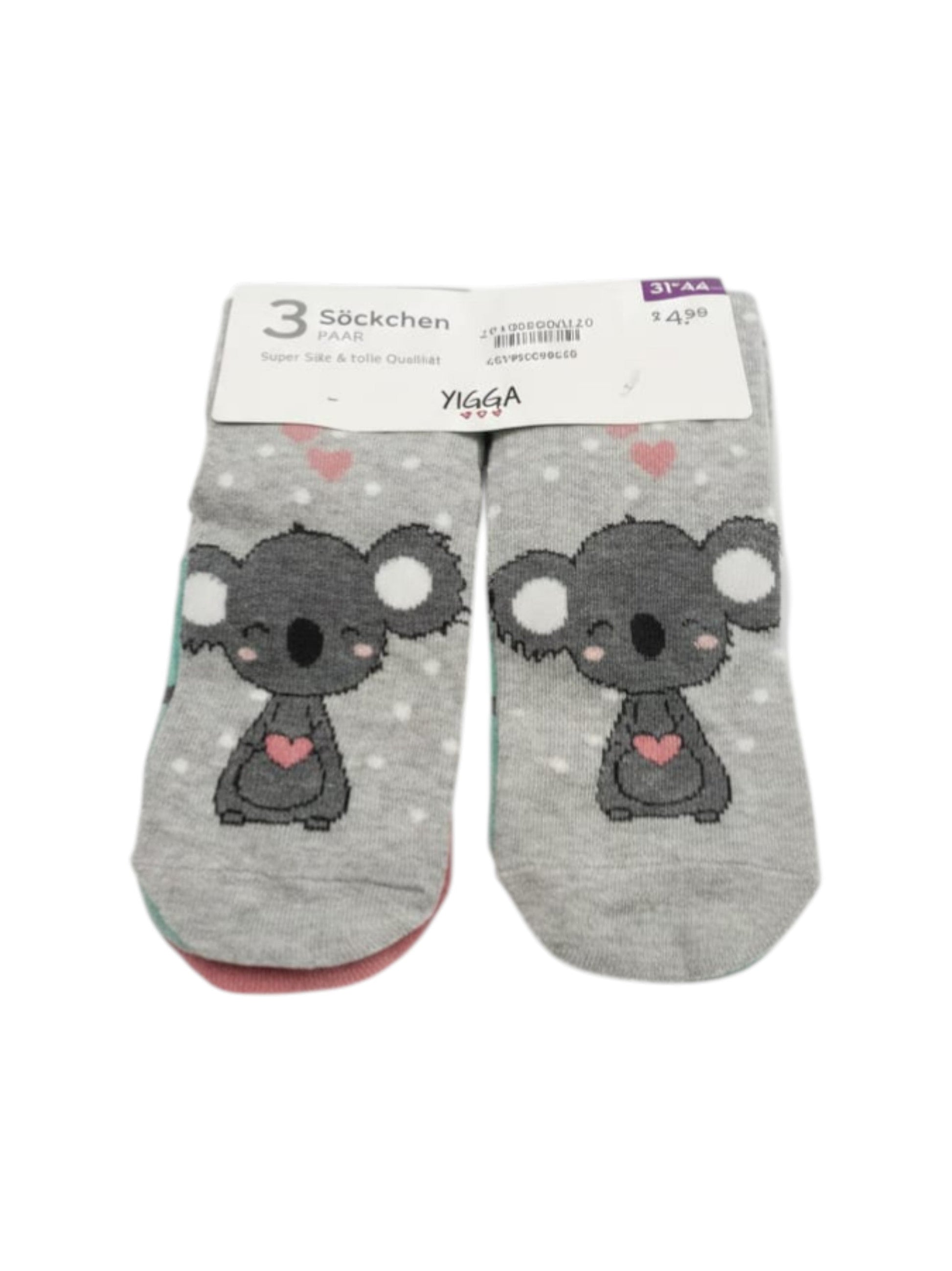 Kids Girl's Printed Socks Set 3Pieces,Multi