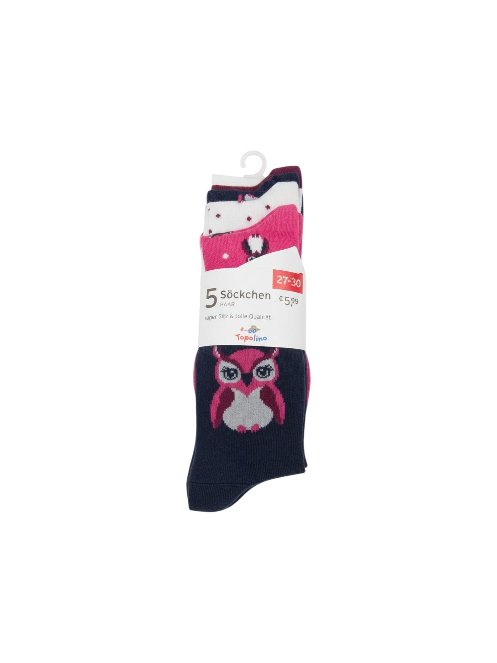 Kids Girl's Printed Socks Set 5Pieces,Multi