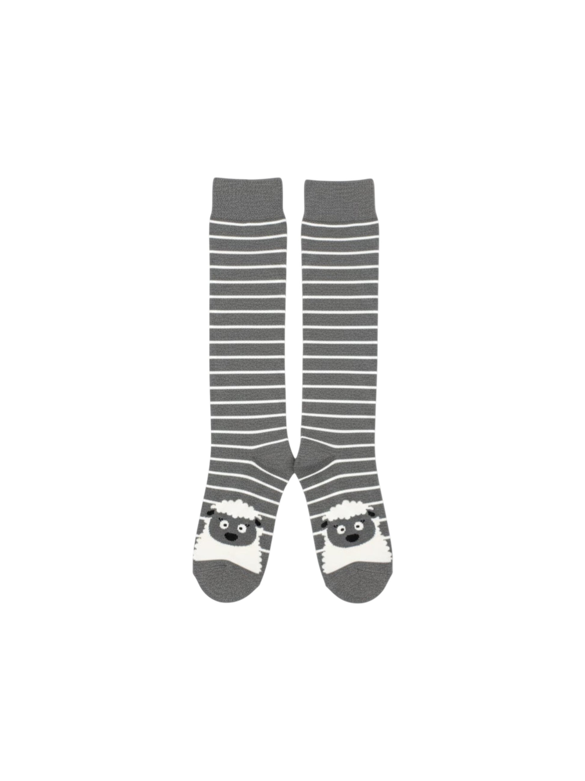 Women's Striped Socks,Grey