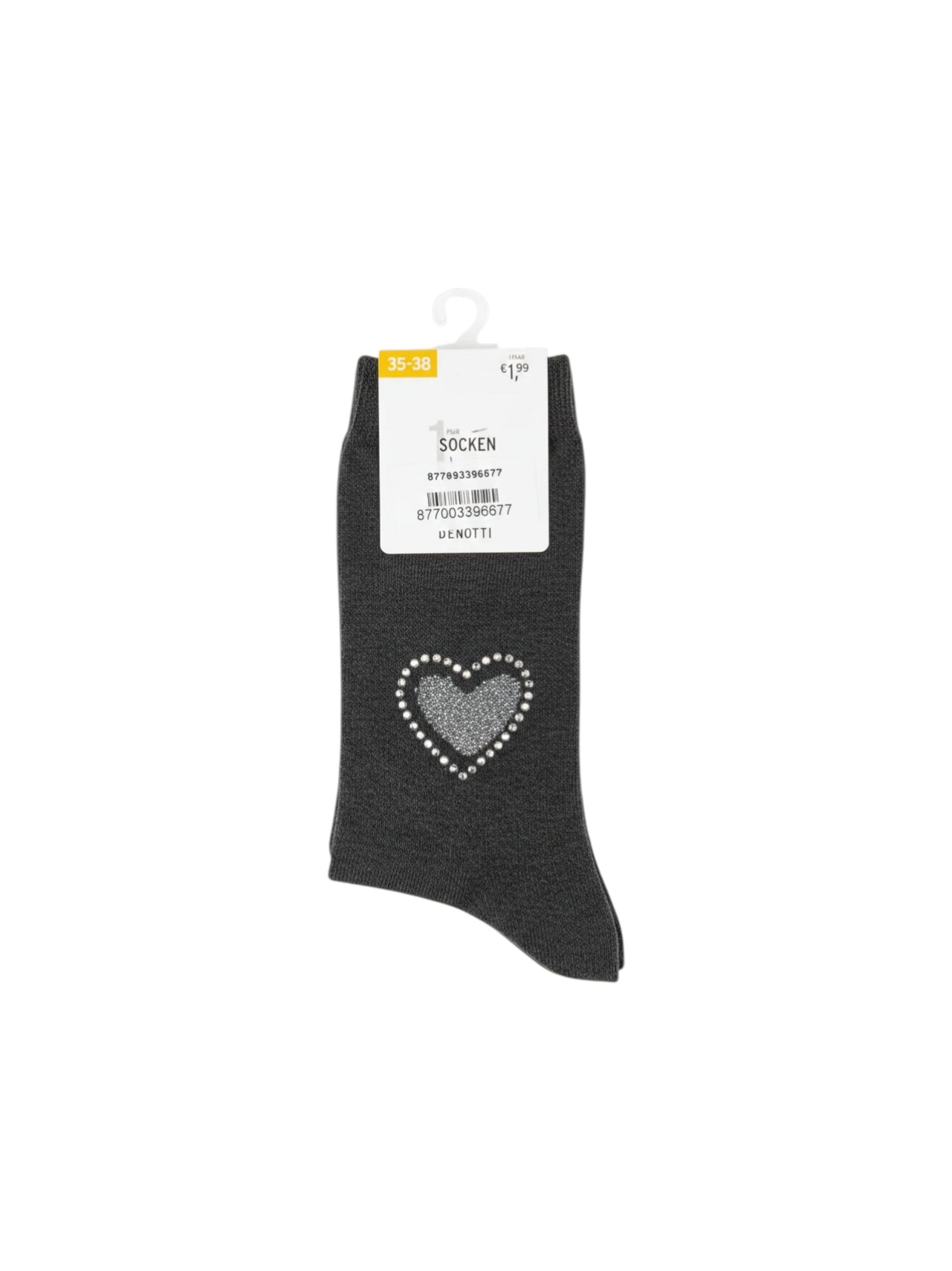 Women's Heart Printed Socks,Grey