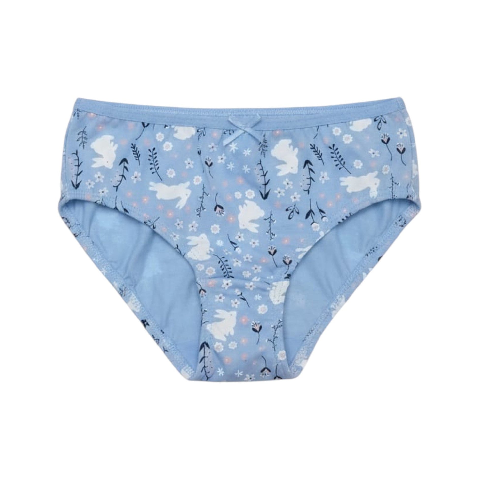 Kids Girl's Floral Printed Thongs,Light Blue