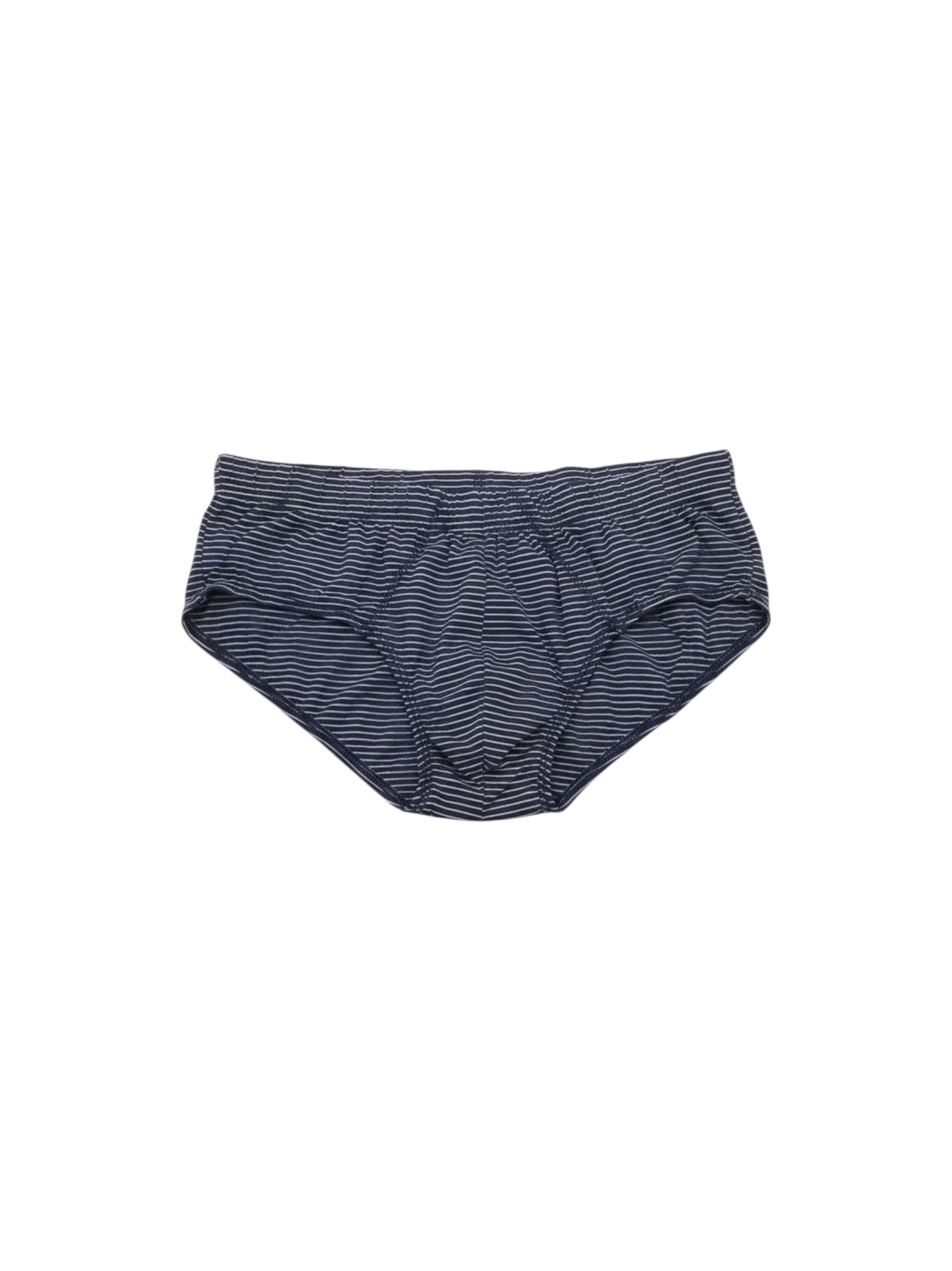 Men's Striped Briefs,Navy/White