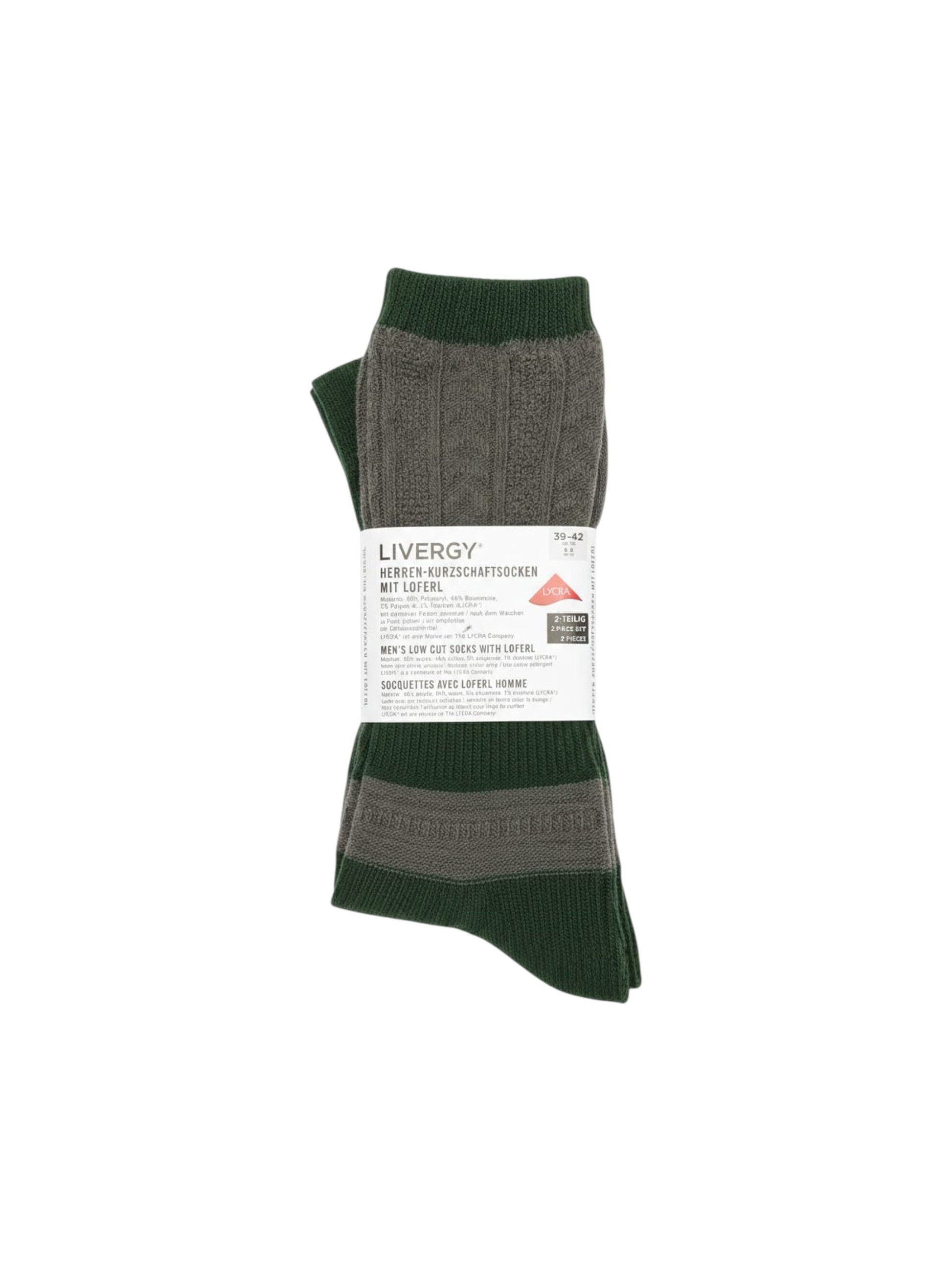 Men's Knitted Leg Warmers & Socks,Grey/Green